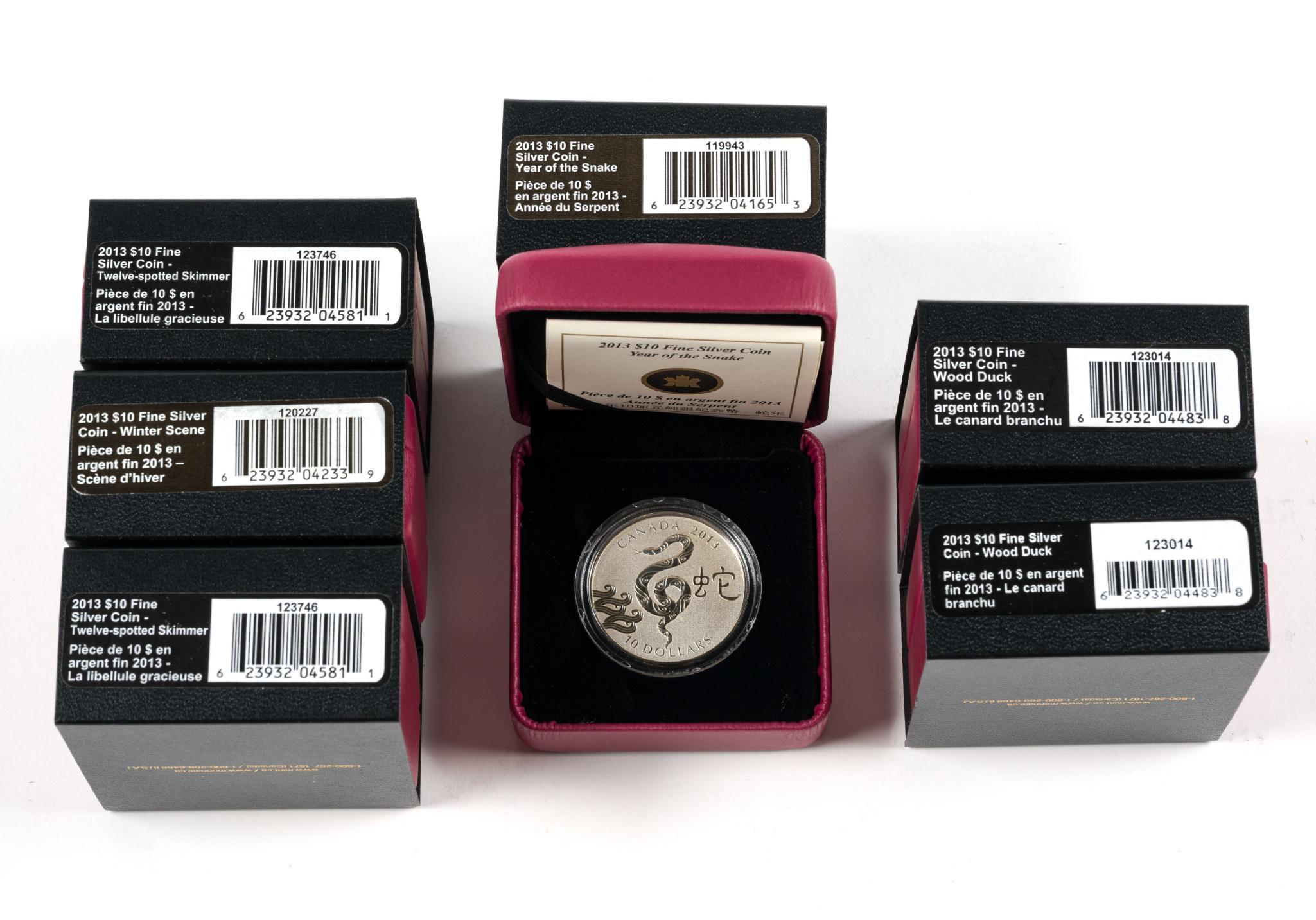 Twenty Two Pure Silver 2013 Canada Commemorative Coins