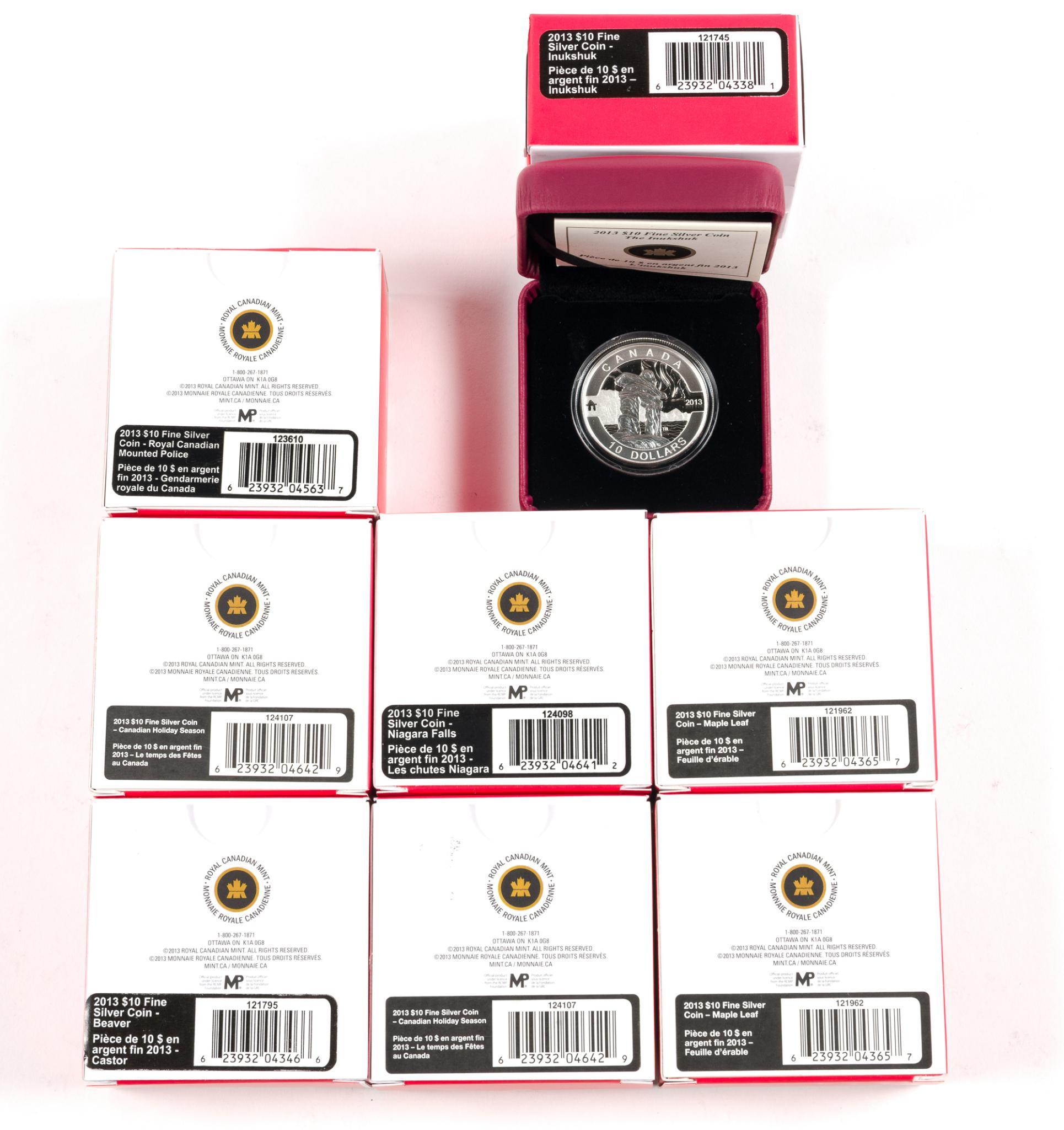 Twenty Two Pure Silver 2013 Canada Commemorative Coins