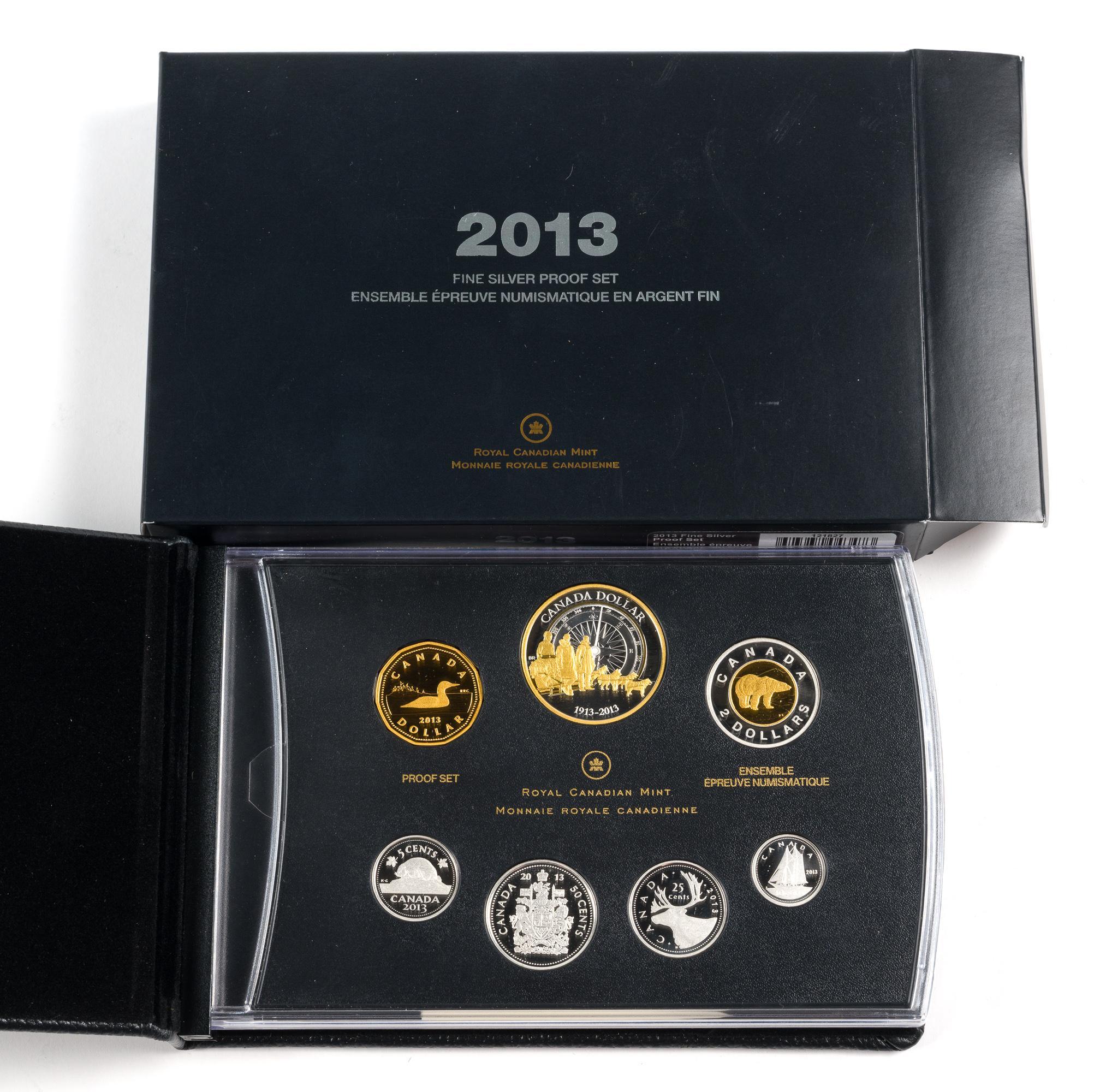 Six Sets Of Pure Silver Coins 2013 Canada