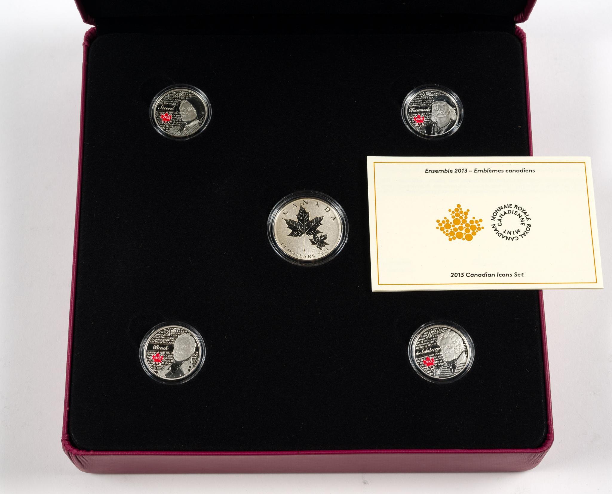 Six Sets Of Pure Silver Coins 2013 Canada