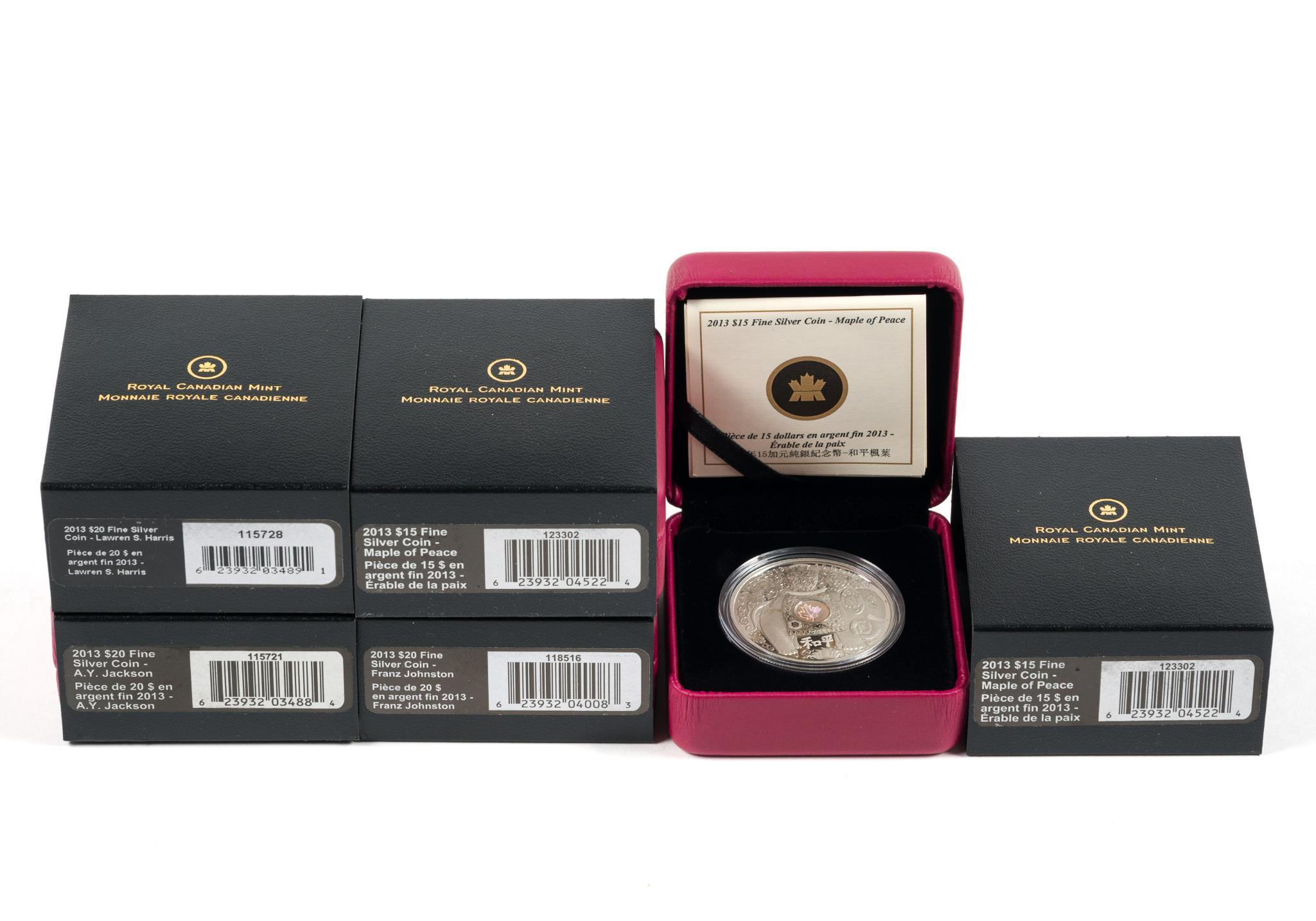 Twenty Canada Pure Silver One Troy Ounce Commemorative Coins