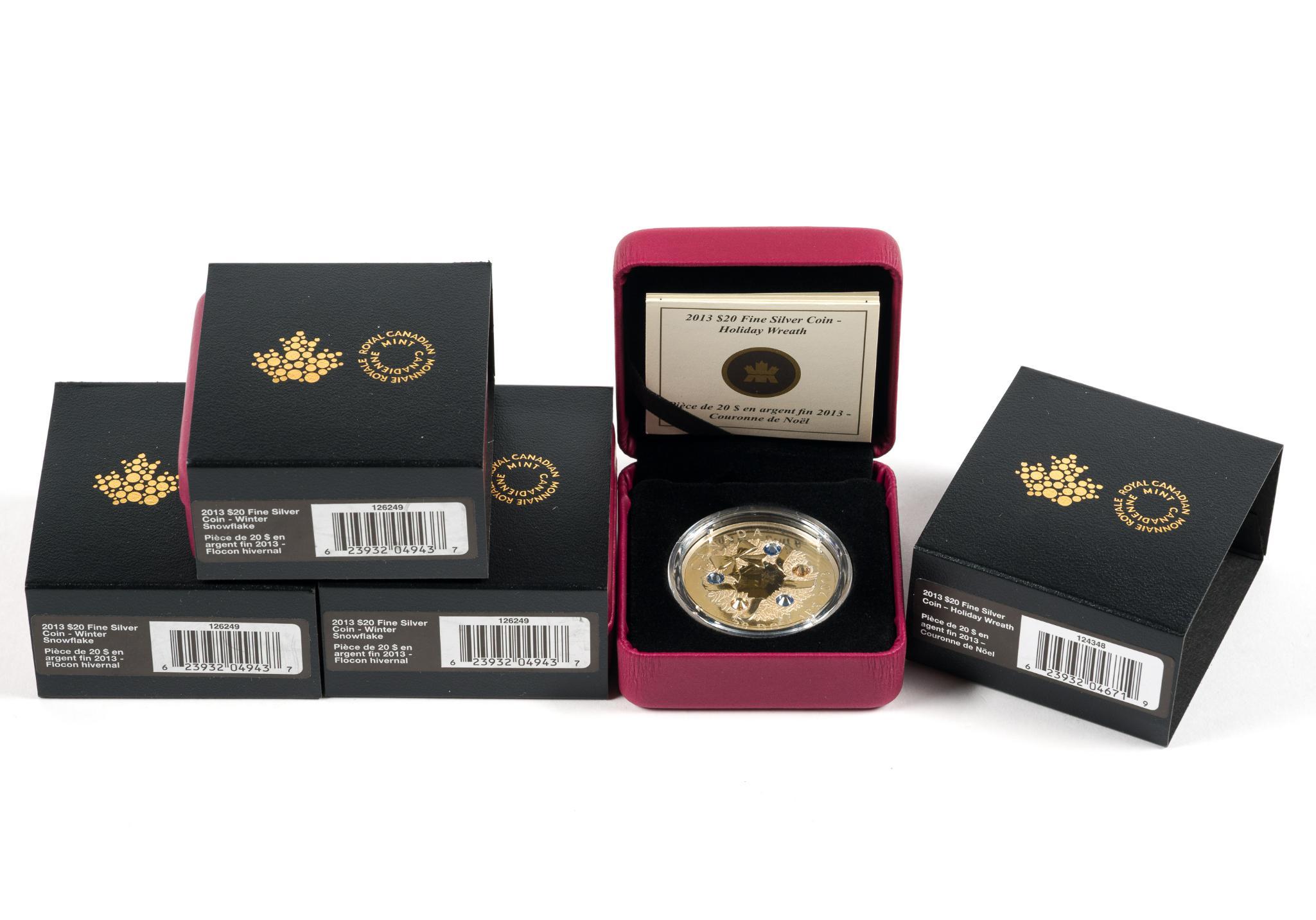 Twenty Canada Pure Silver One Troy Ounce Commemorative Coins