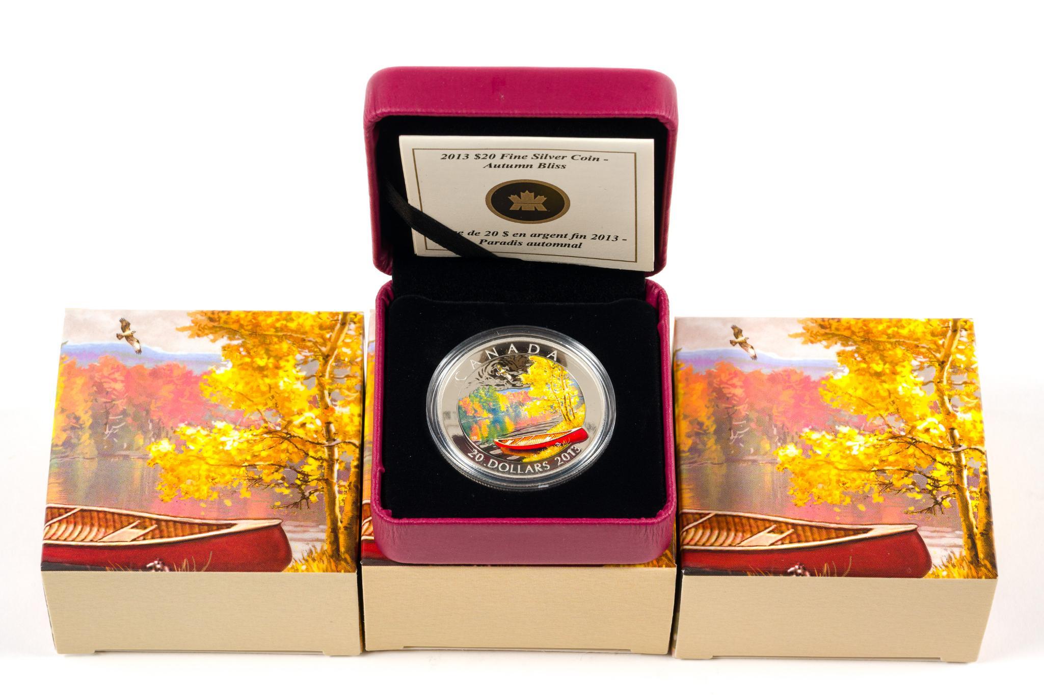 Twenty Canada Pure Silver One Troy Ounce Commemorative Coins