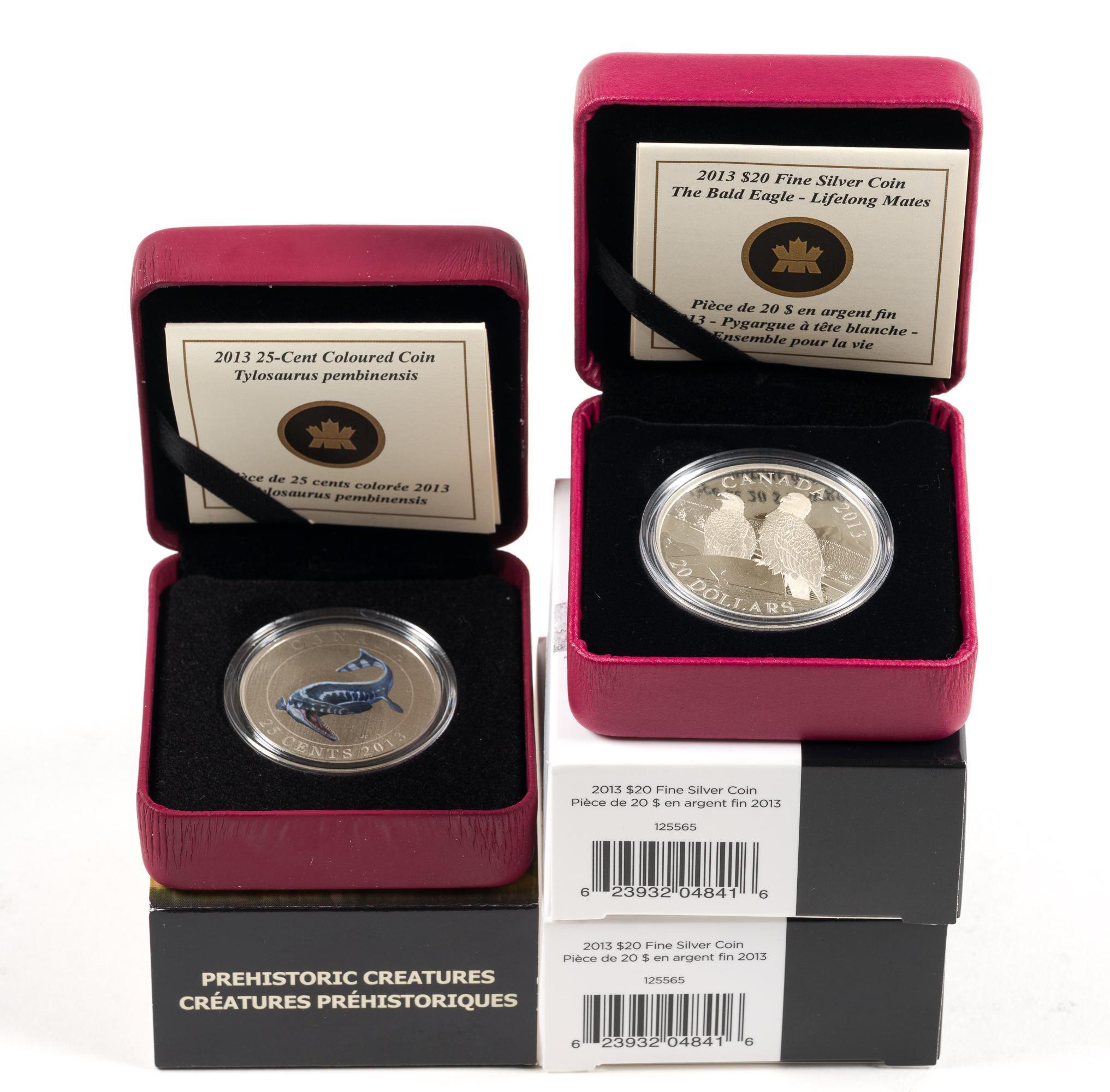 2013 Commemorative Canada Coins Coins Including Pure Silver