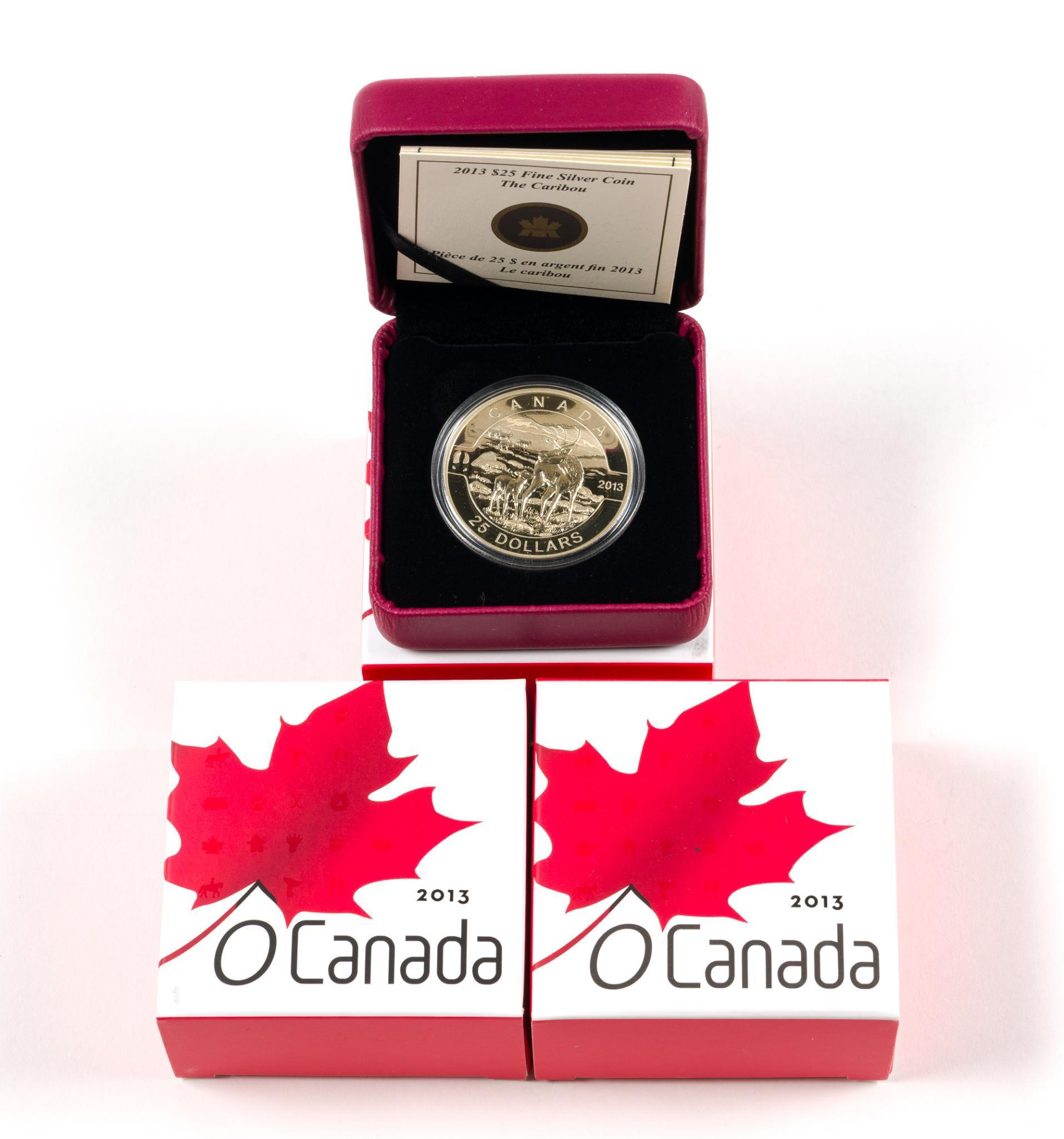 2013 Commemorative Canada Coins Coins Including Pure Silver