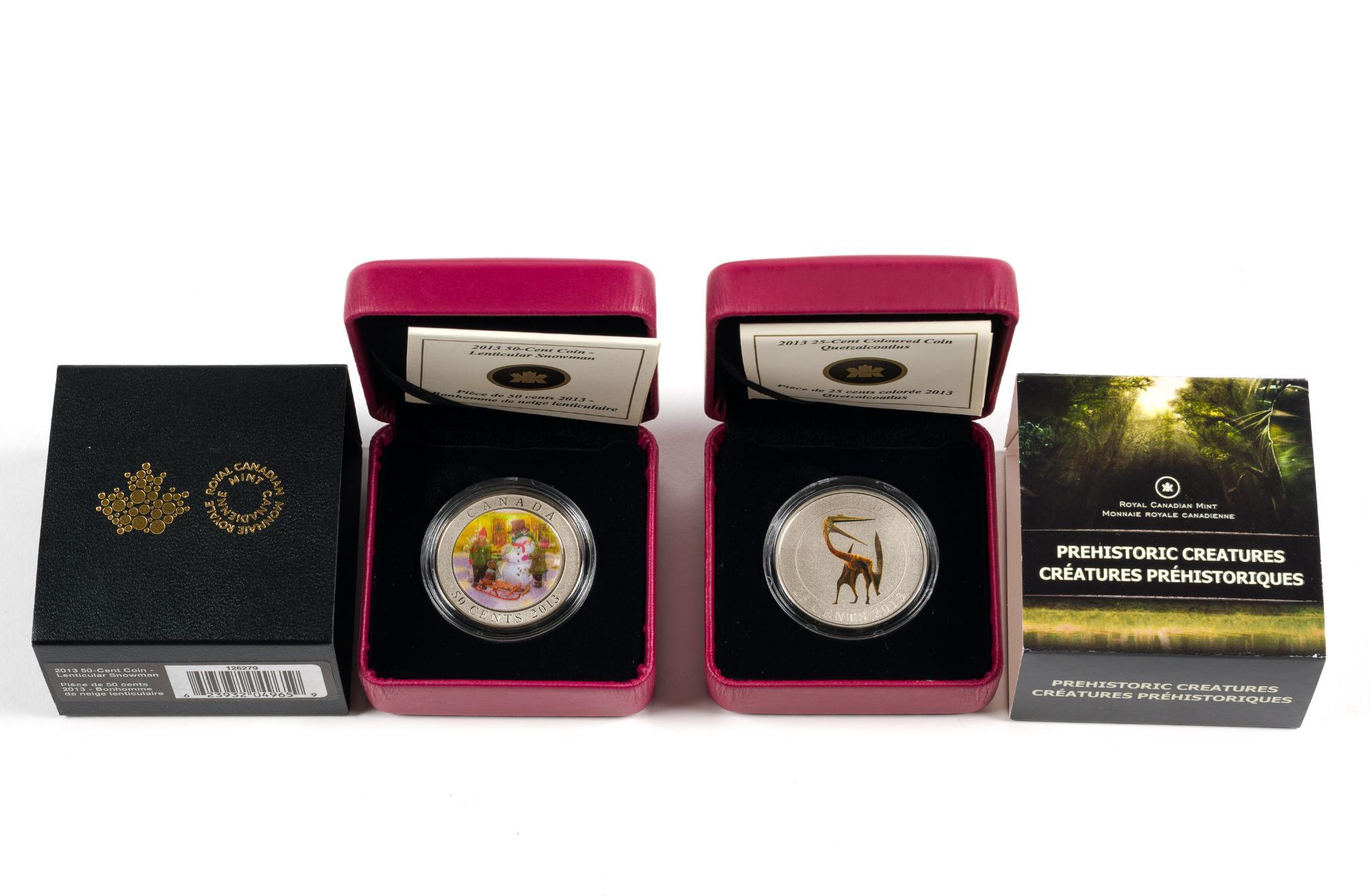 2013 Commemorative Canada Coins Coins Including Pure Silver