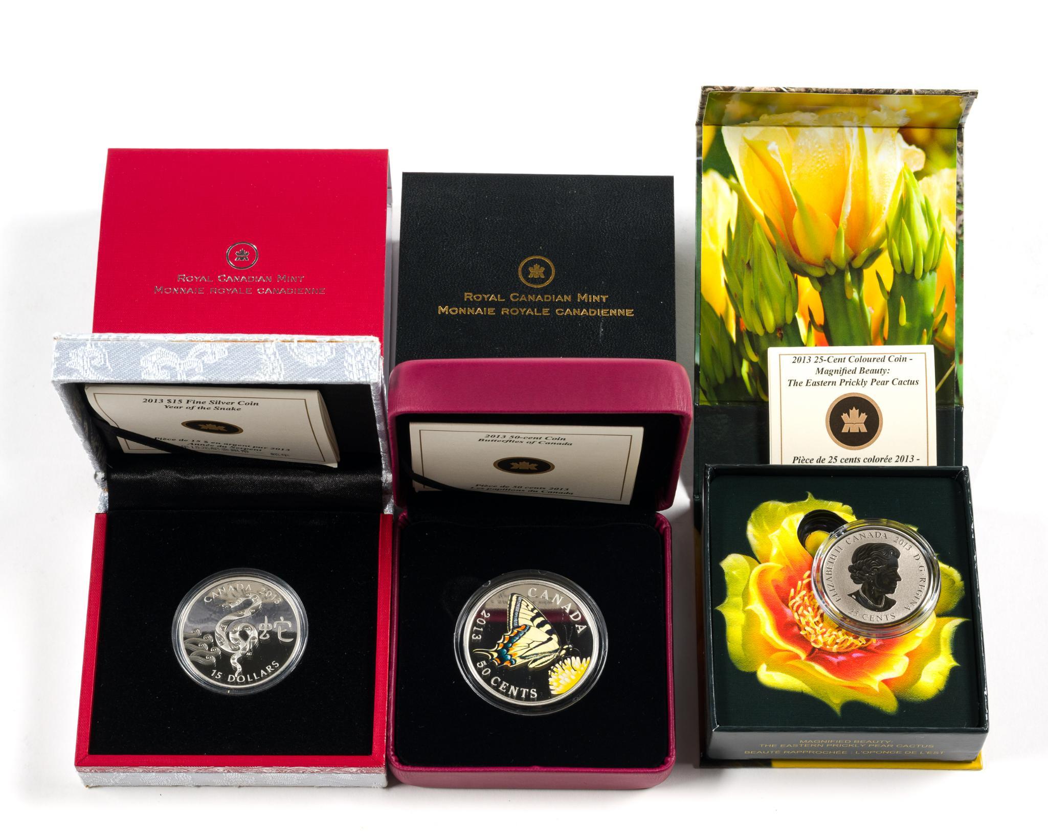 2013 Commemorative Canada Coins Coins Including Pure Silver