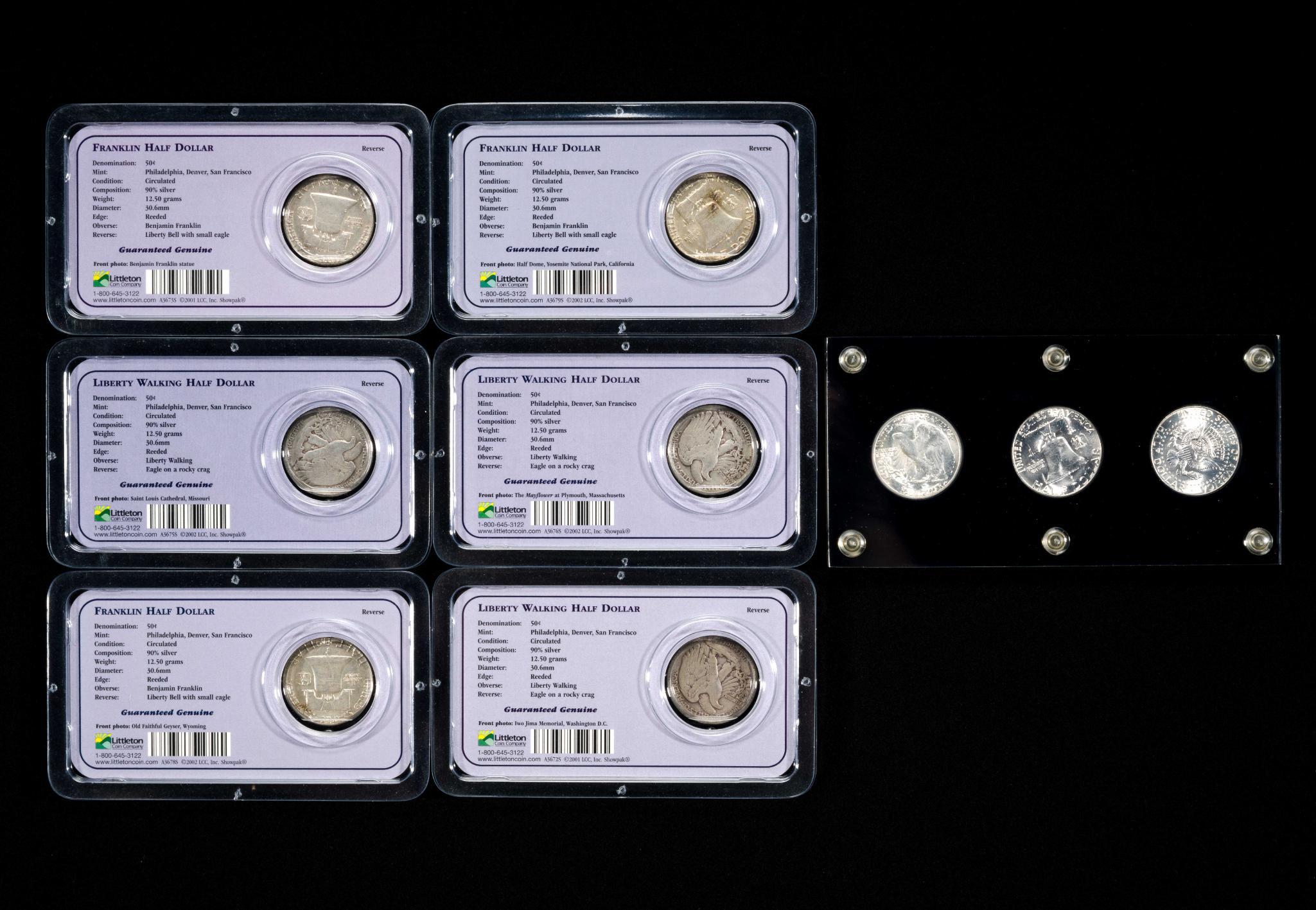 Silver Half Dollars Including Gem BU 1947- D Walking Liberty