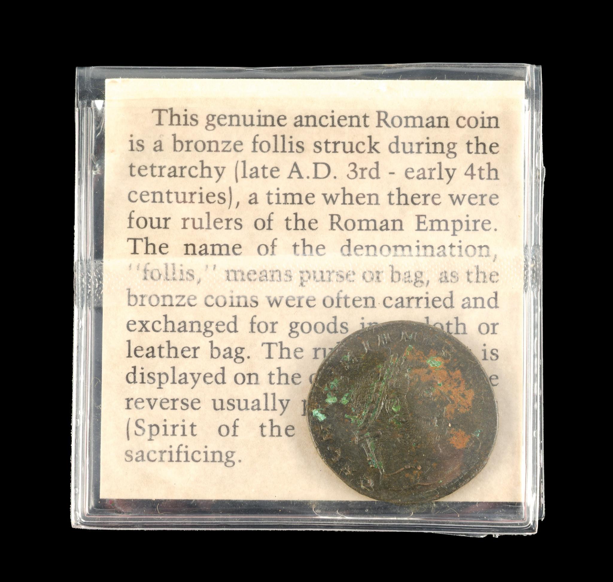 Bronze Follis Ancient Roman Coin