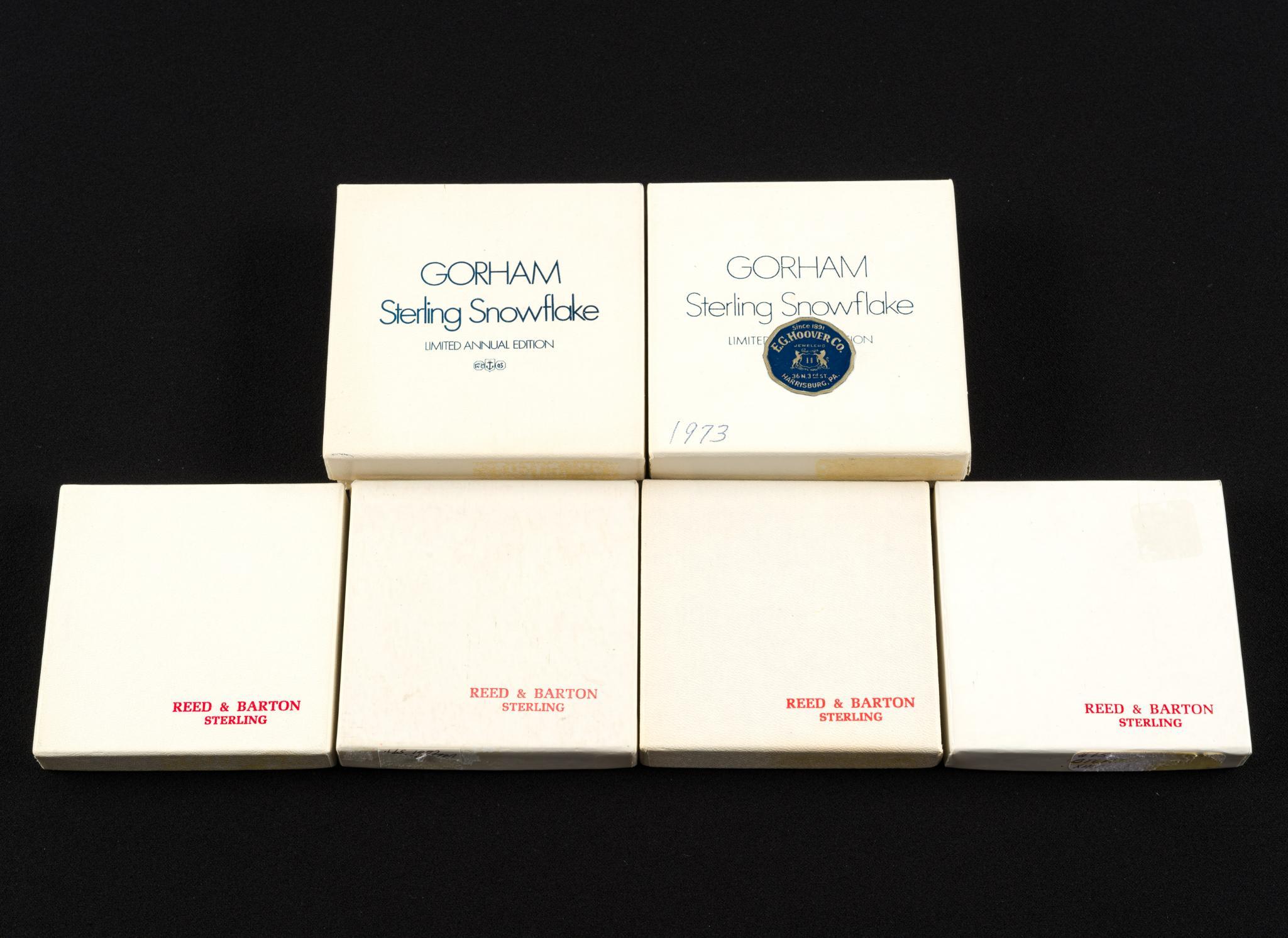 Sterling Silver Snowflake Ornaments Incl. Gorham