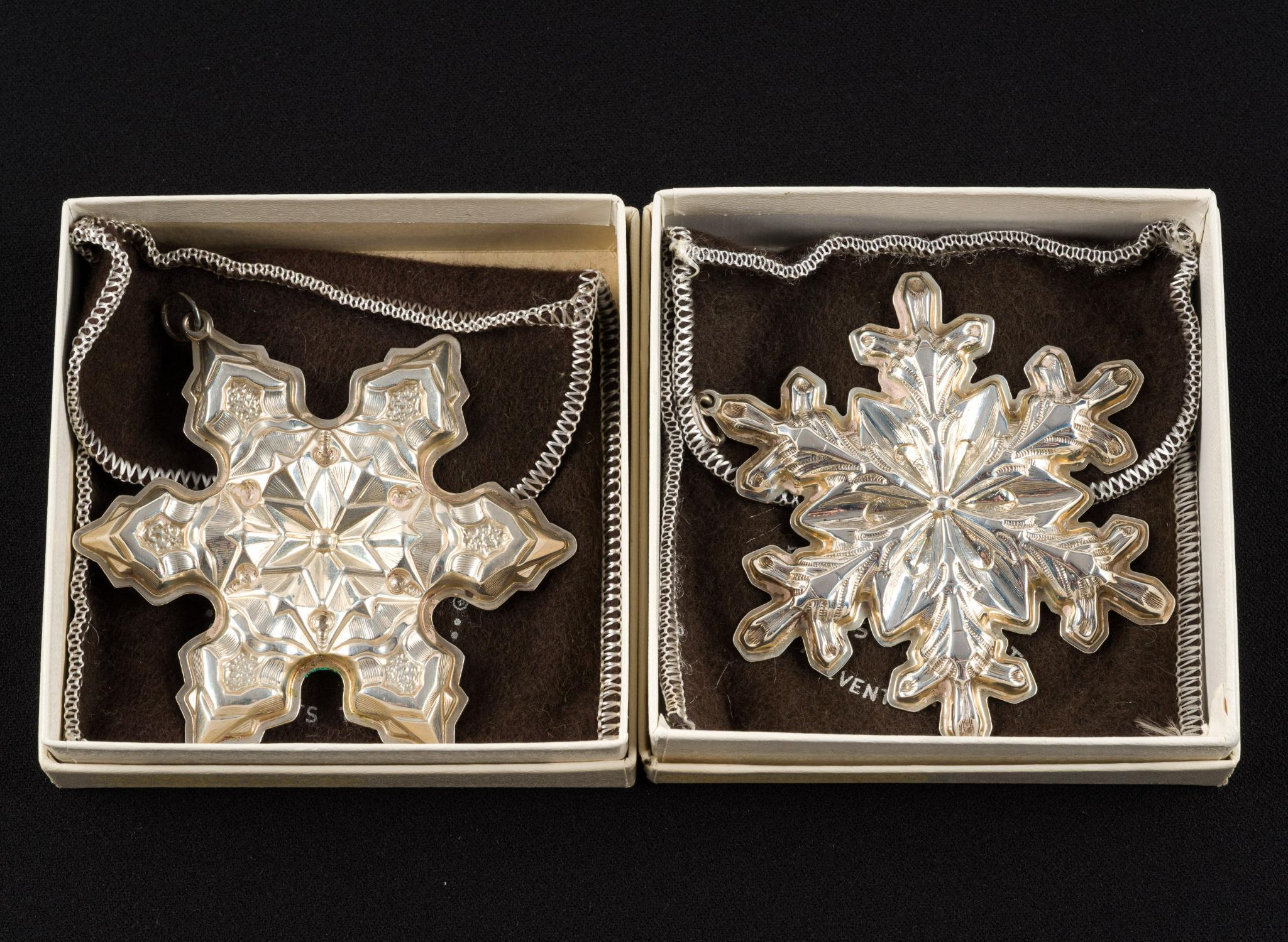 Sterling Silver Snowflake Ornaments Incl. Gorham