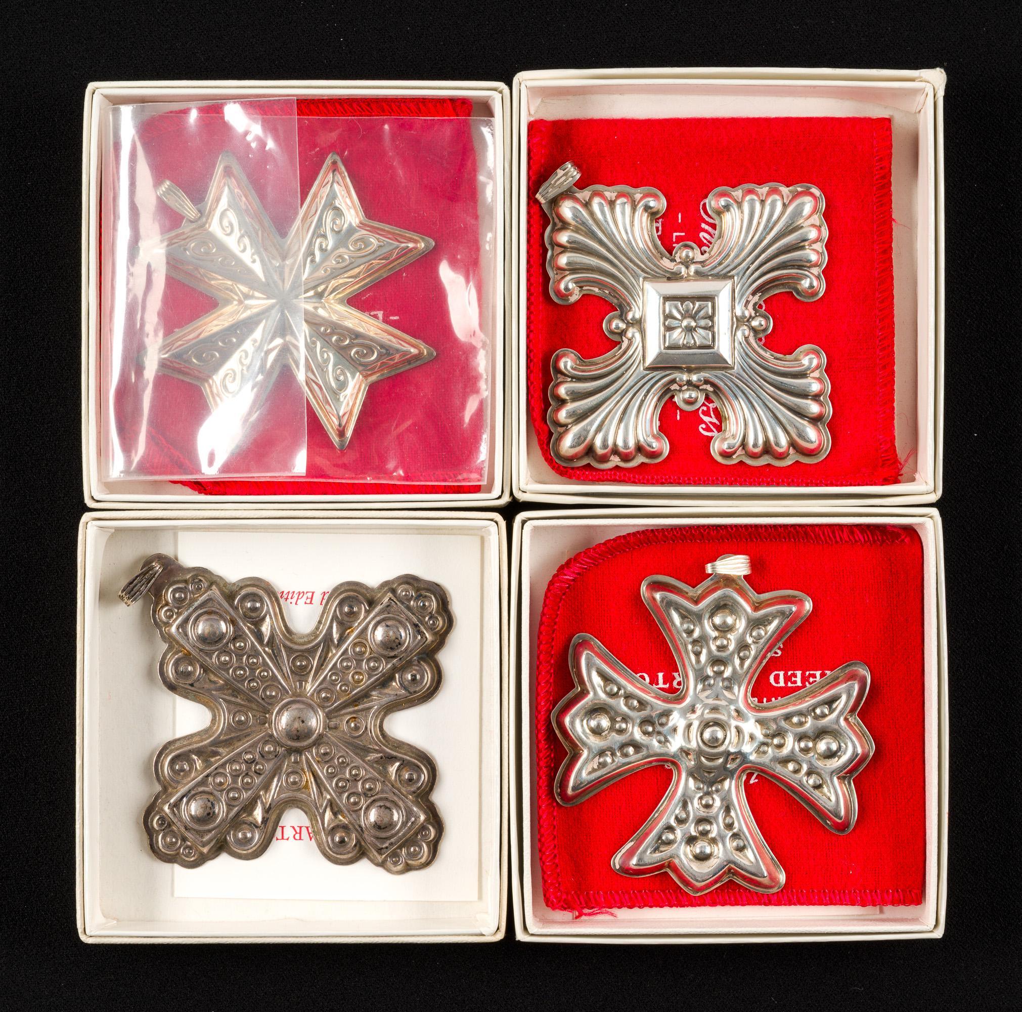 Sterling Silver Snowflake Ornaments Incl. Gorham