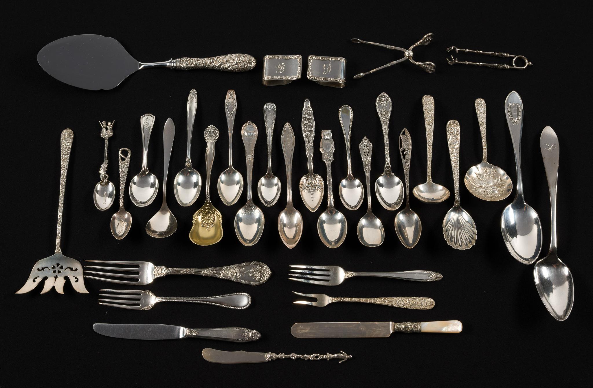 Sterling Silver Flatware and Serving Incl. Stieff