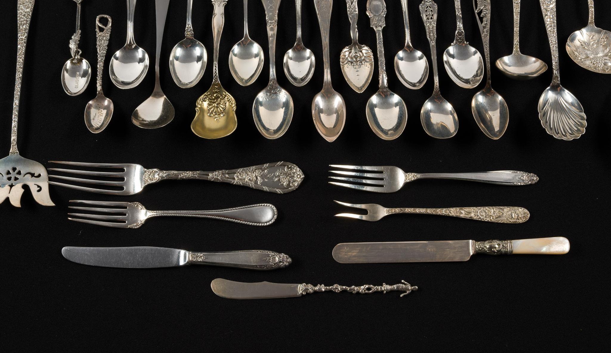Sterling Silver Flatware and Serving Incl. Stieff