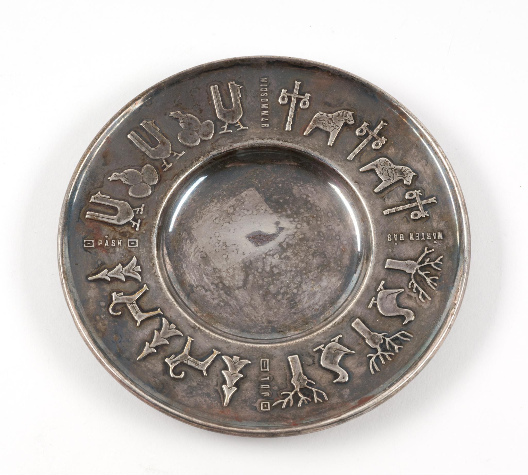 Sterling Silver and Glass Salt Cellars, and Silverplate