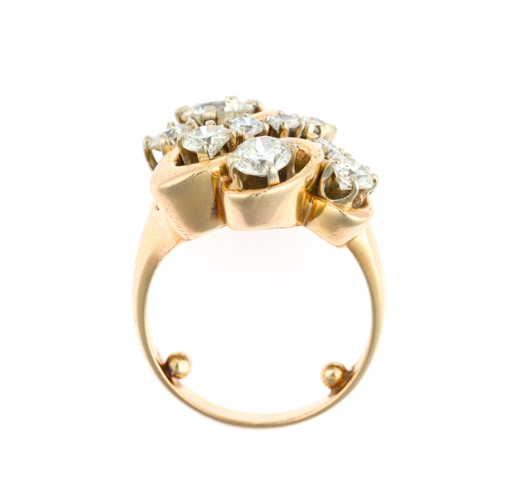 14K Gold Freeform & 2.29 CTW Diamond Ring