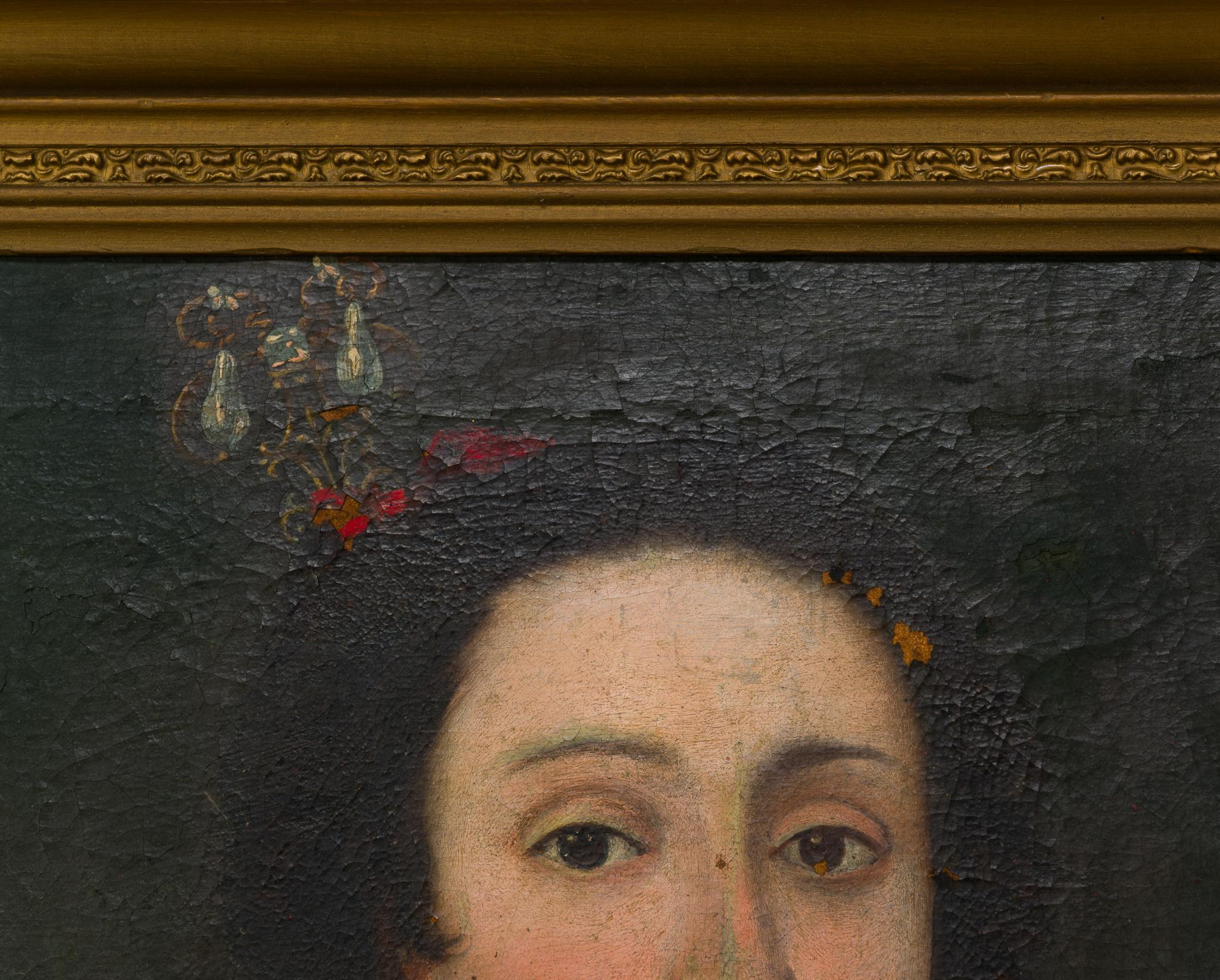 Antique Portrait Painting, Queen Anne of Great Britain