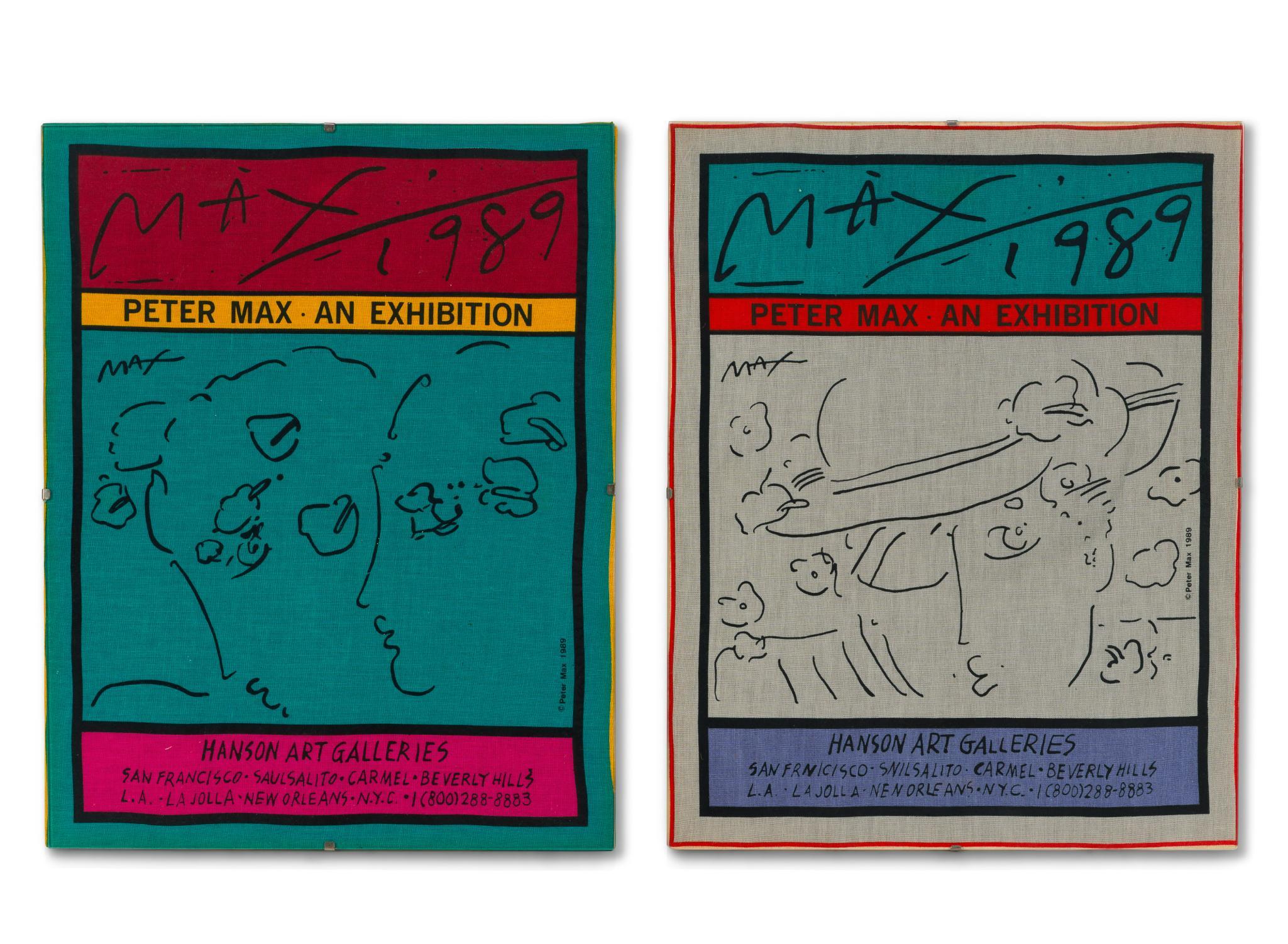2 Peter Max (1937-Present, German/American) 1989 Fabric Art Exhibition Posters
