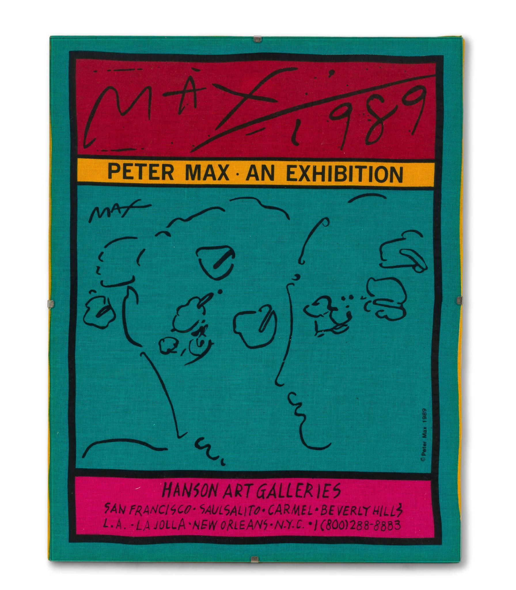 2 Peter Max (1937-Present, German/American) 1989 Fabric Art Exhibition Posters