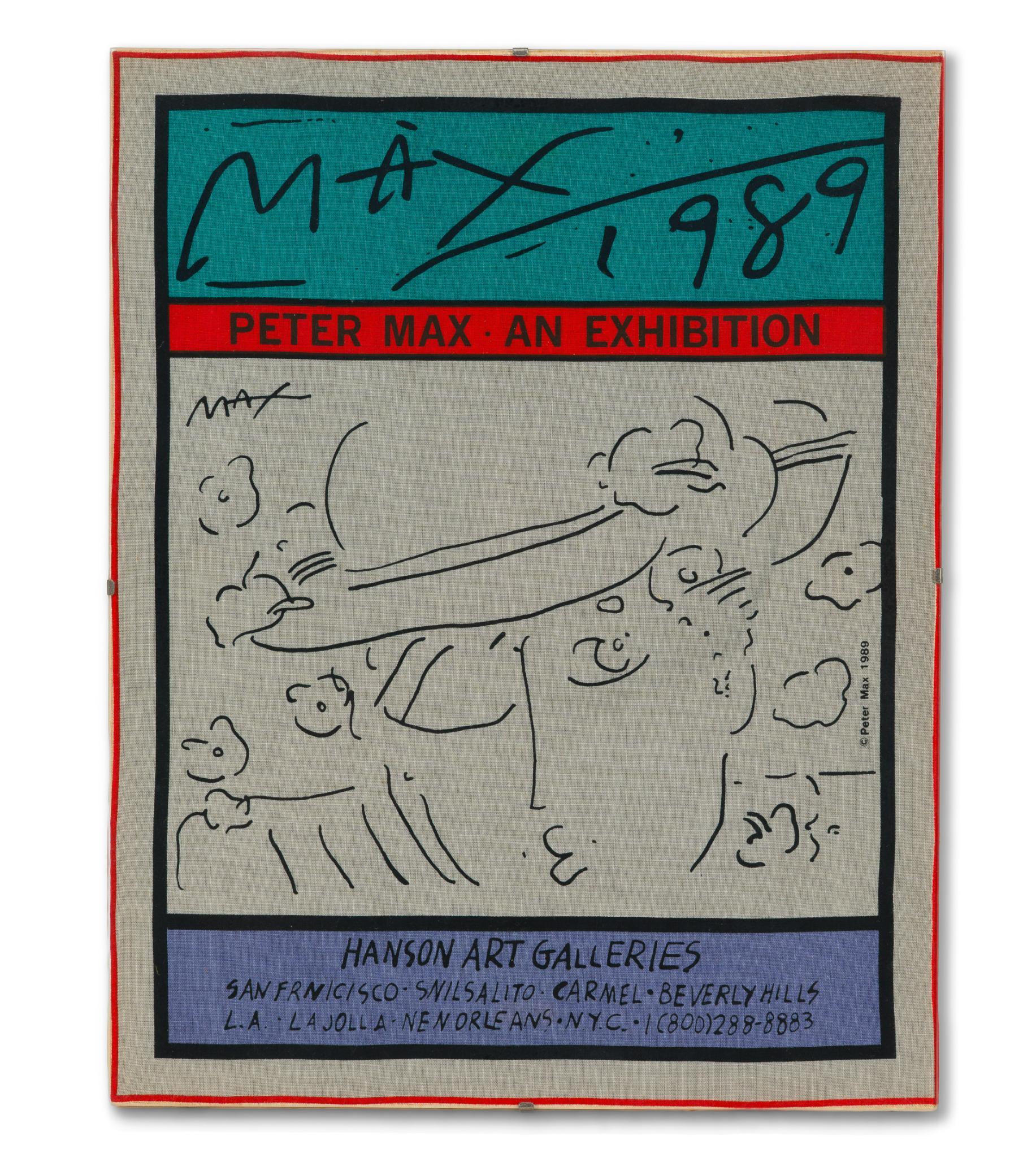 2 Peter Max (1937-Present, German/American) 1989 Fabric Art Exhibition Posters