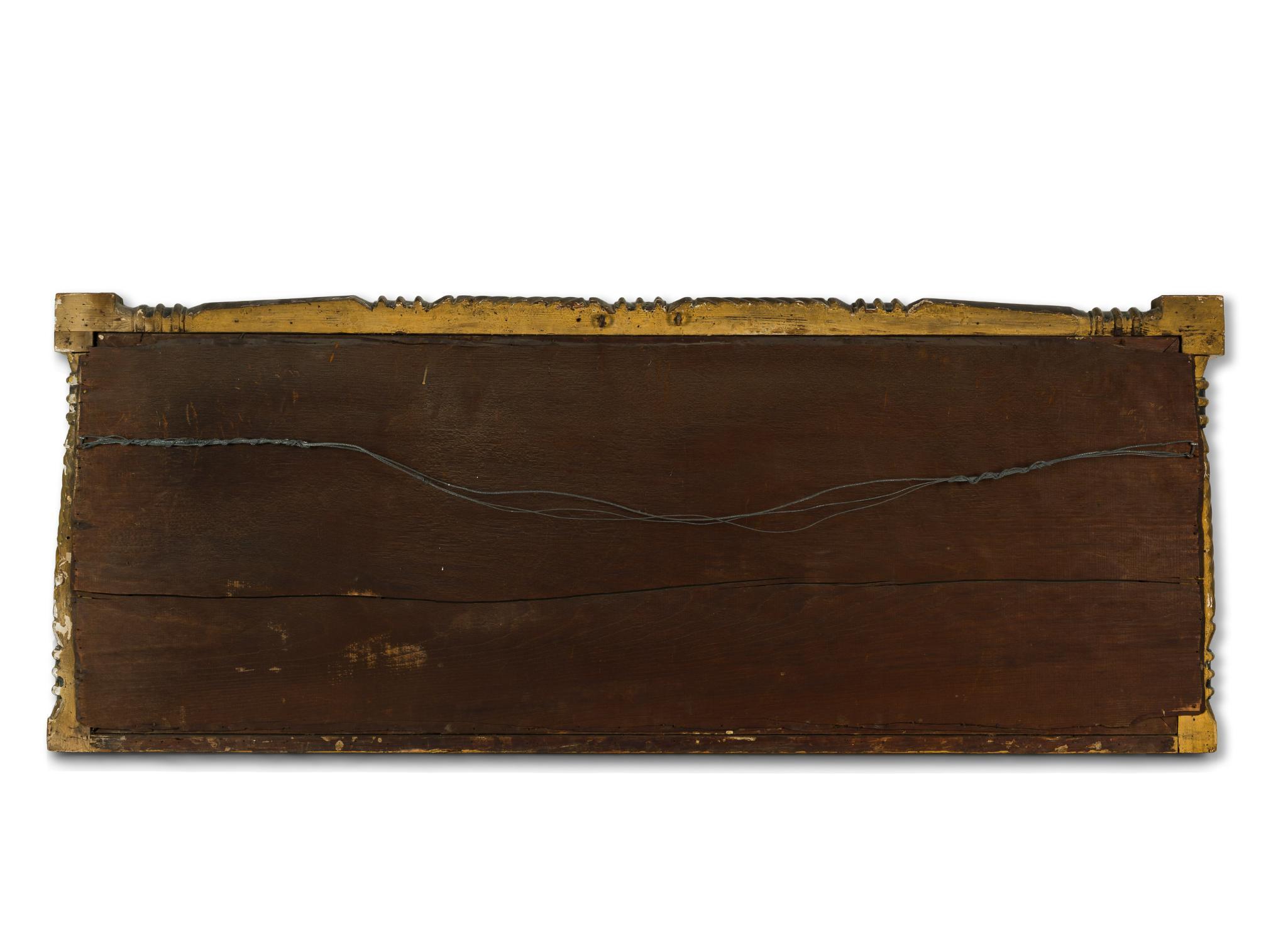 19th C Giltwood Three-Panel Overmantel Mirror
