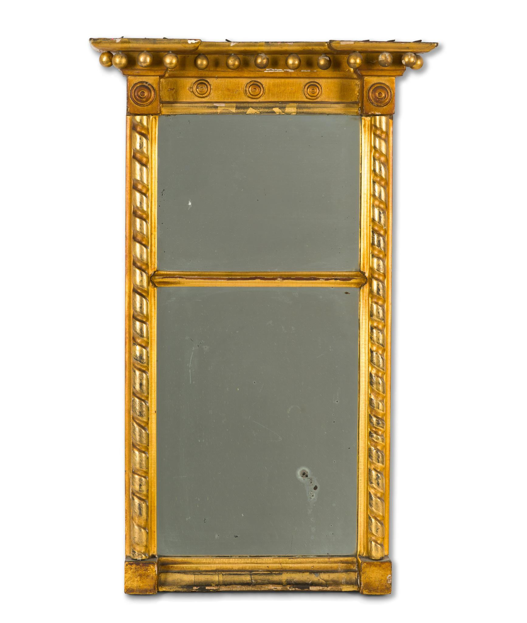 American Federal Giltwood Two-Plate Pier/Wall Mirror