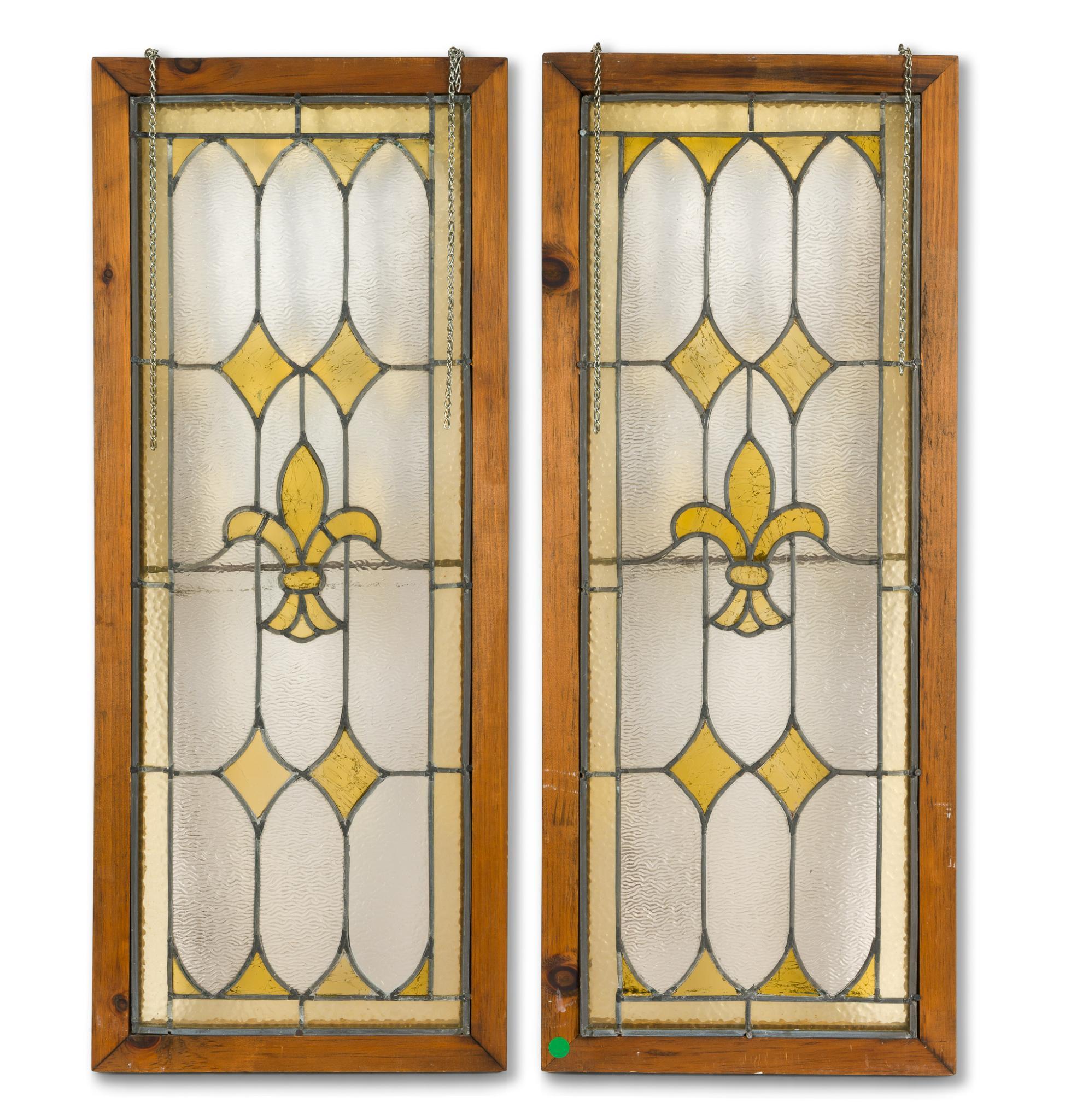 Pair of Stained Glass Windows
