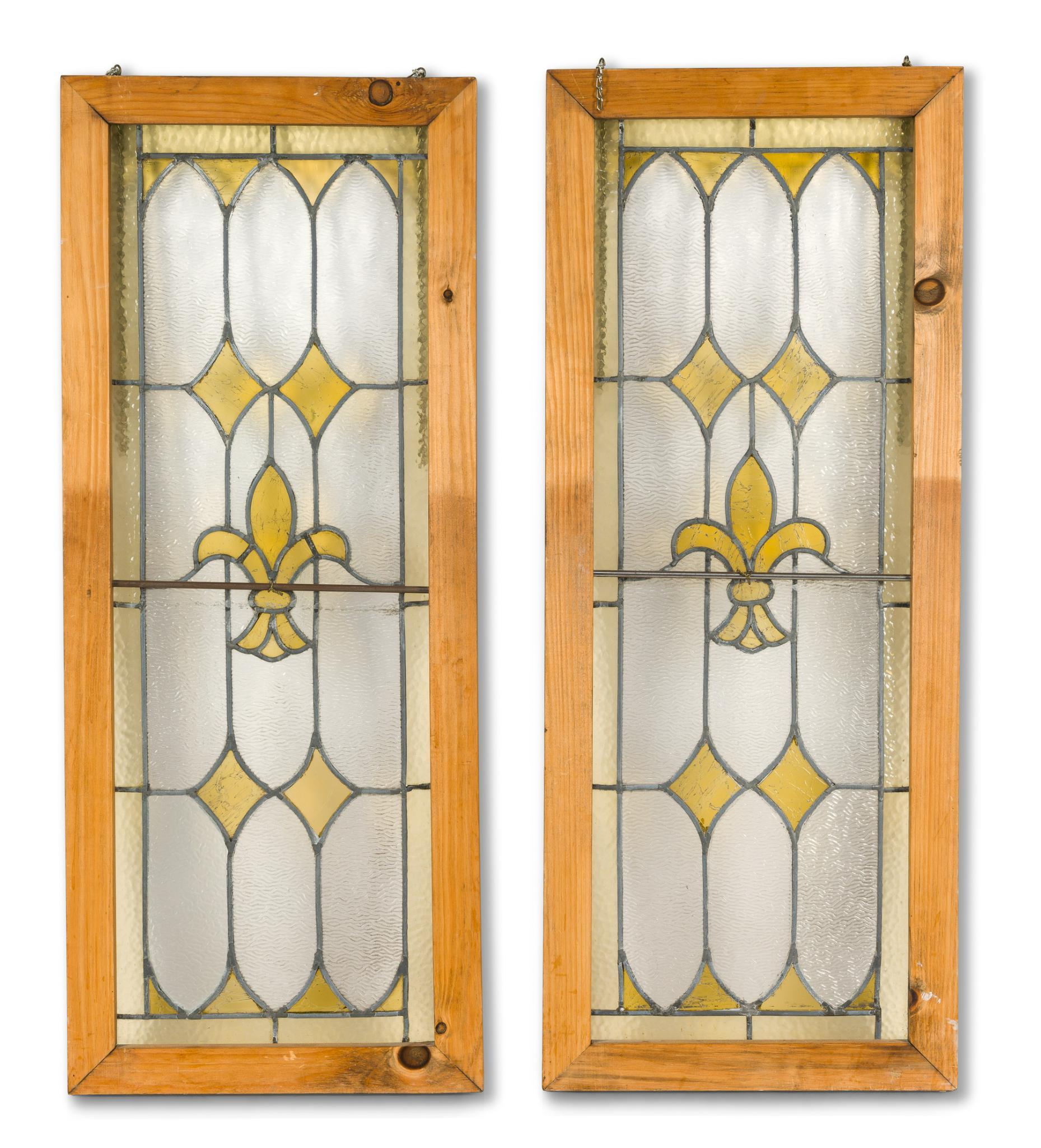 Pair of Stained Glass Windows
