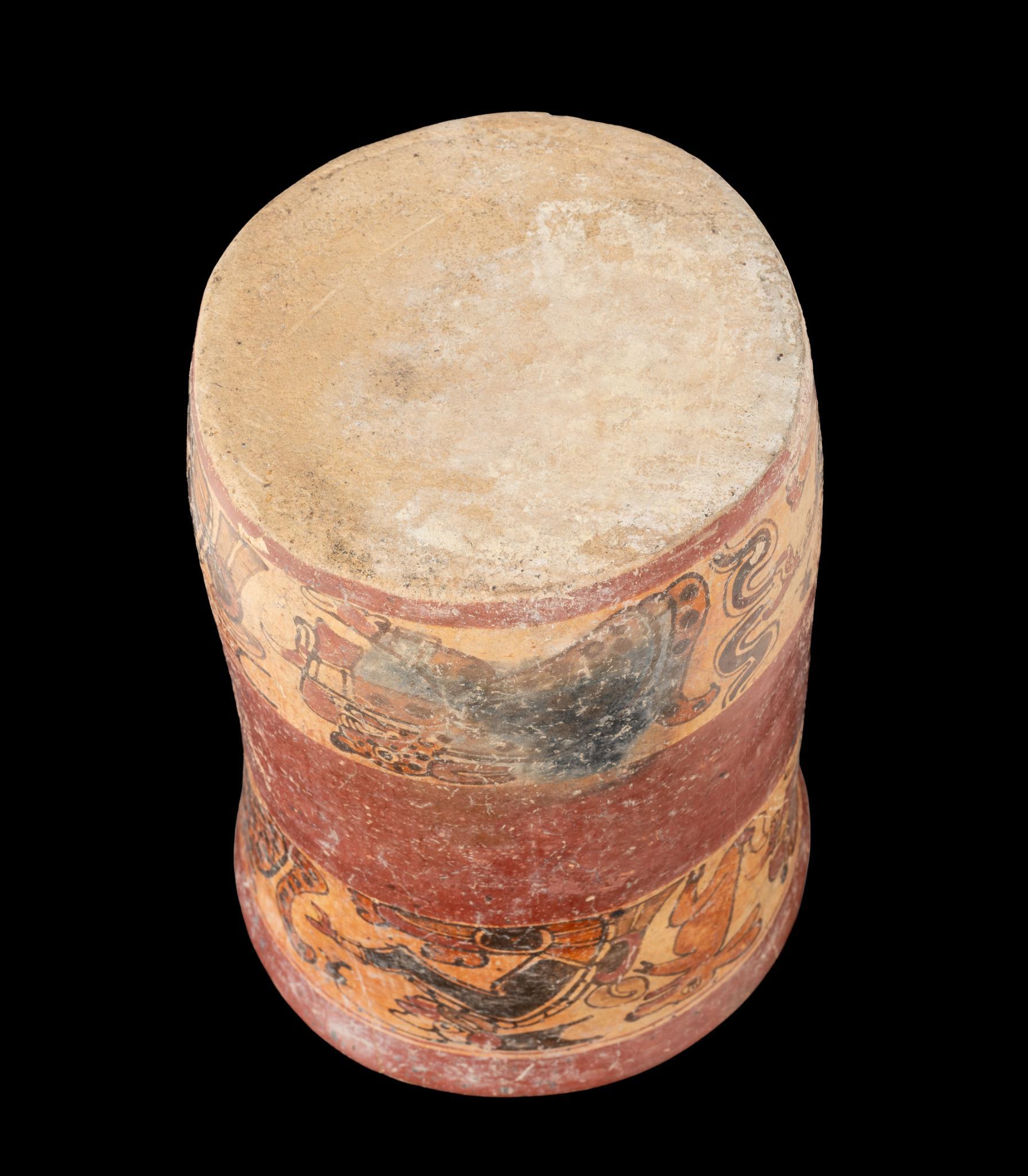 Pre-Columbian Maya Polychrome Cocao Vase