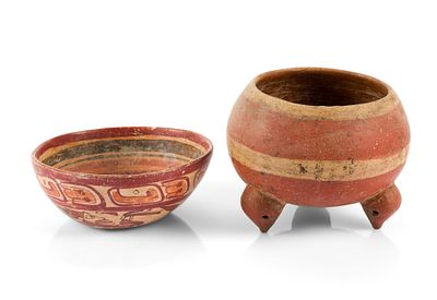 Pre-Columbian Bowls Including Copador and Chupicuara. One tripod Chupicuaro bowl, 500 BCE Mexico 