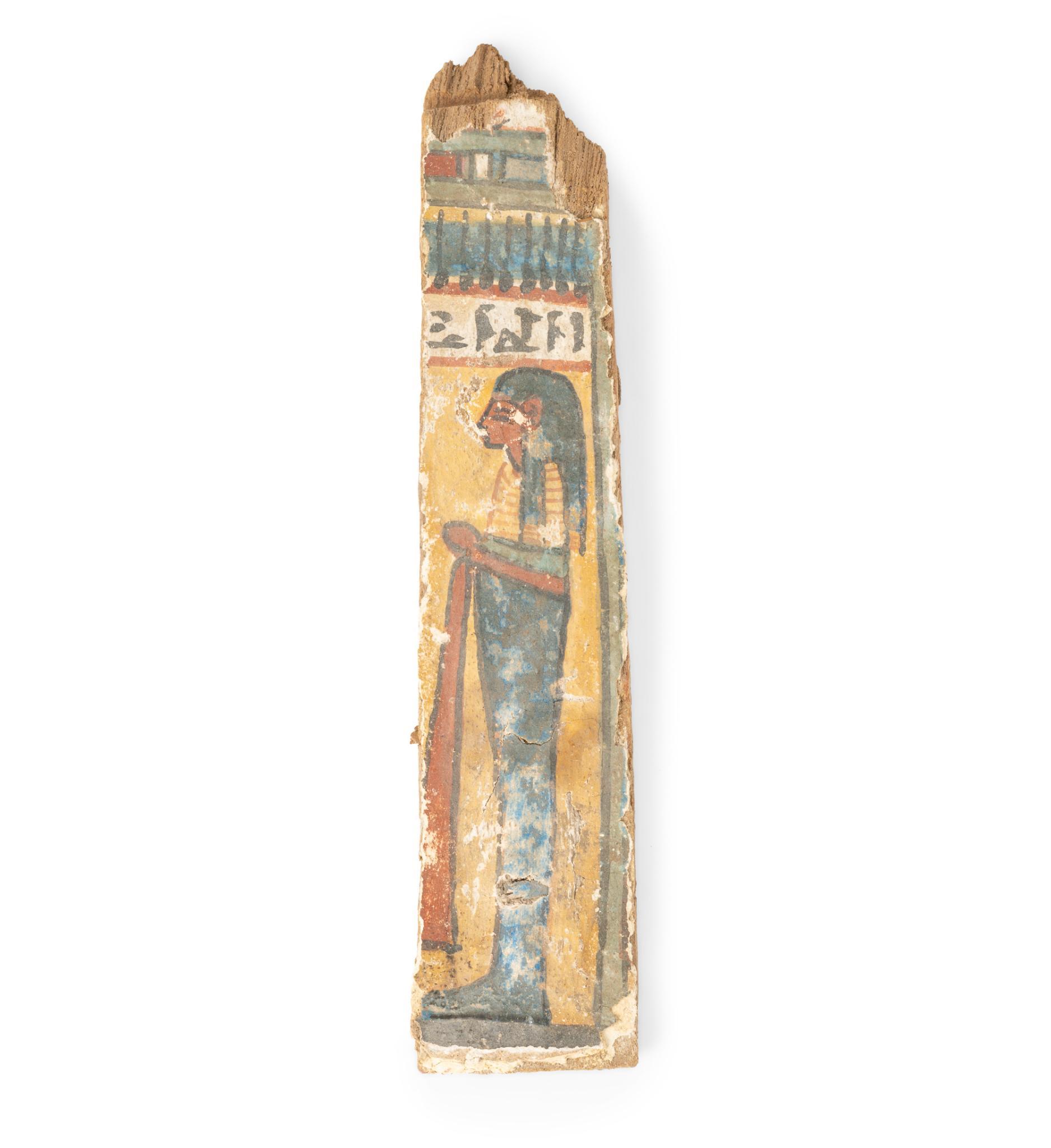 5 Egyptain Painted Wood Panels
