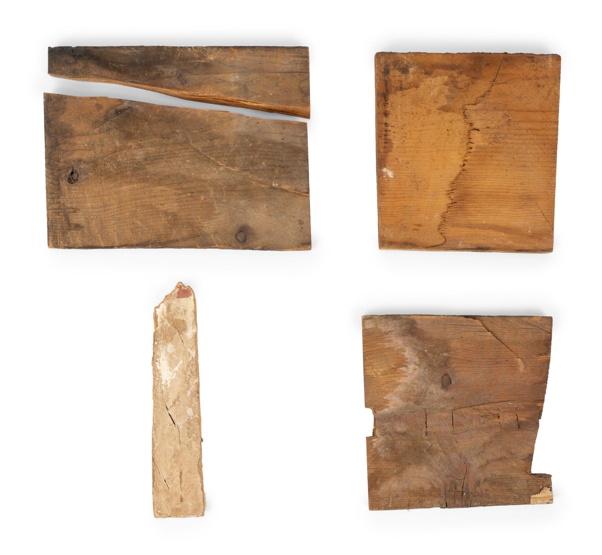 5 Egyptain Painted Wood Panels
