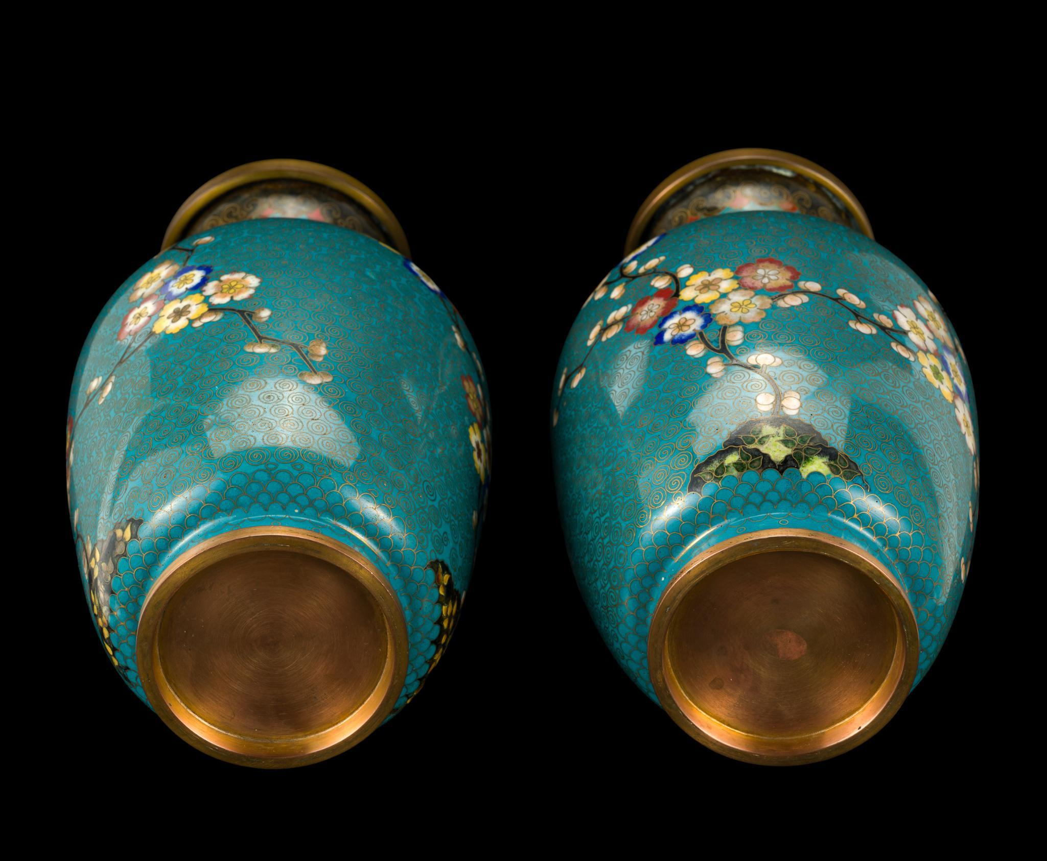 3 Chinese Vases Incl. Cloisonne and Famille Rose