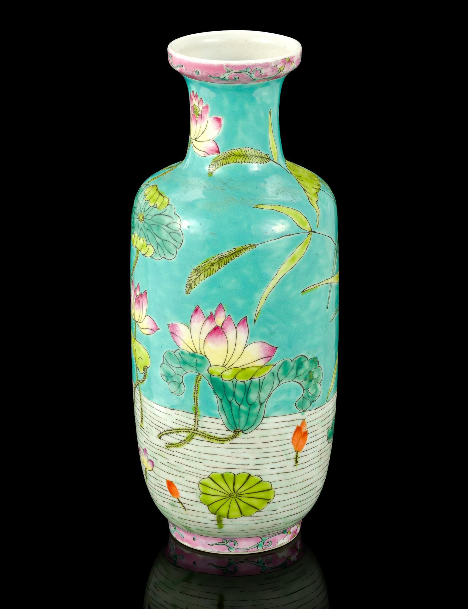3 Chinese Vases Incl. Cloisonne and Famille Rose