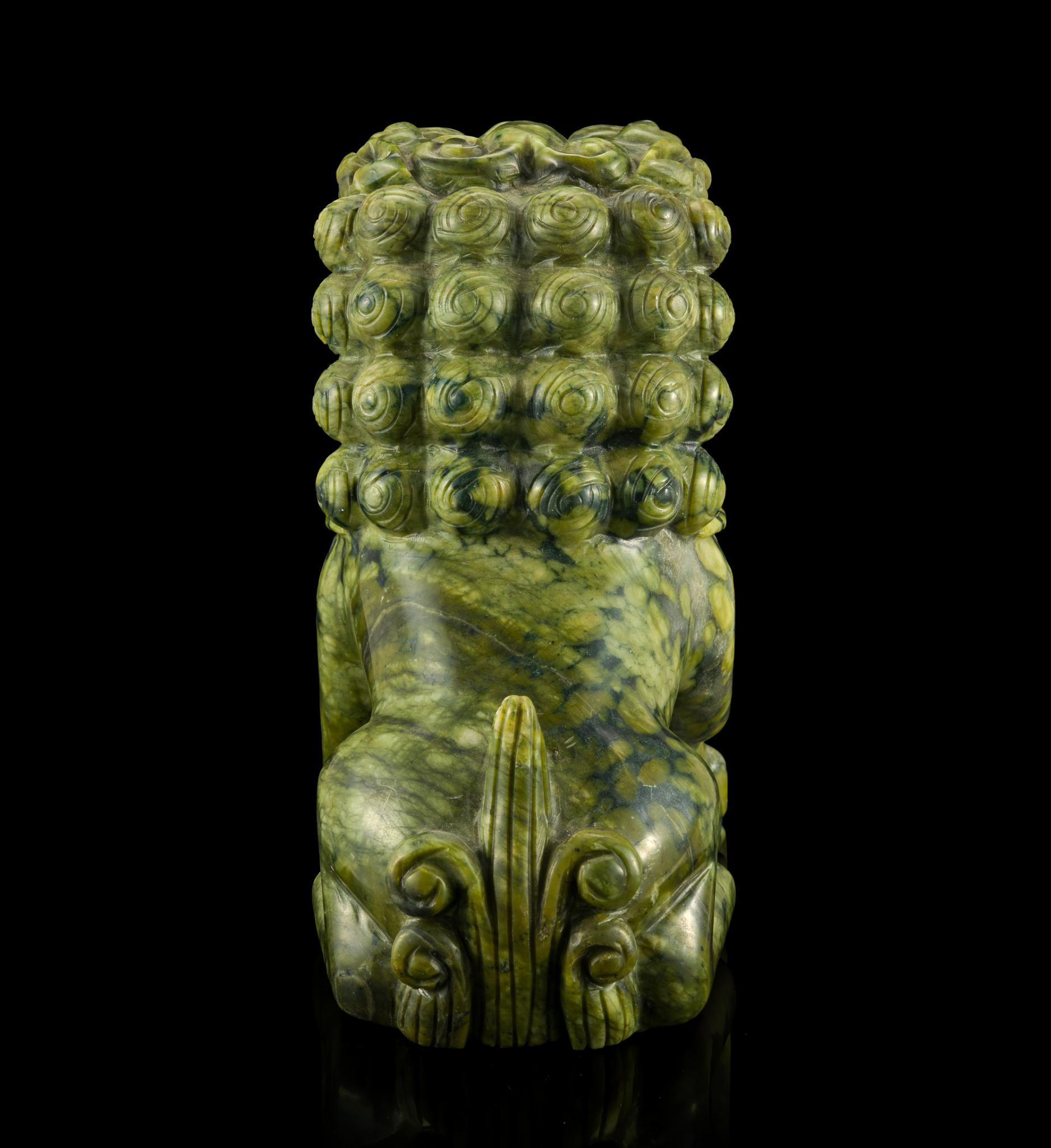 Chinese Carved Hardstone Foo Dog