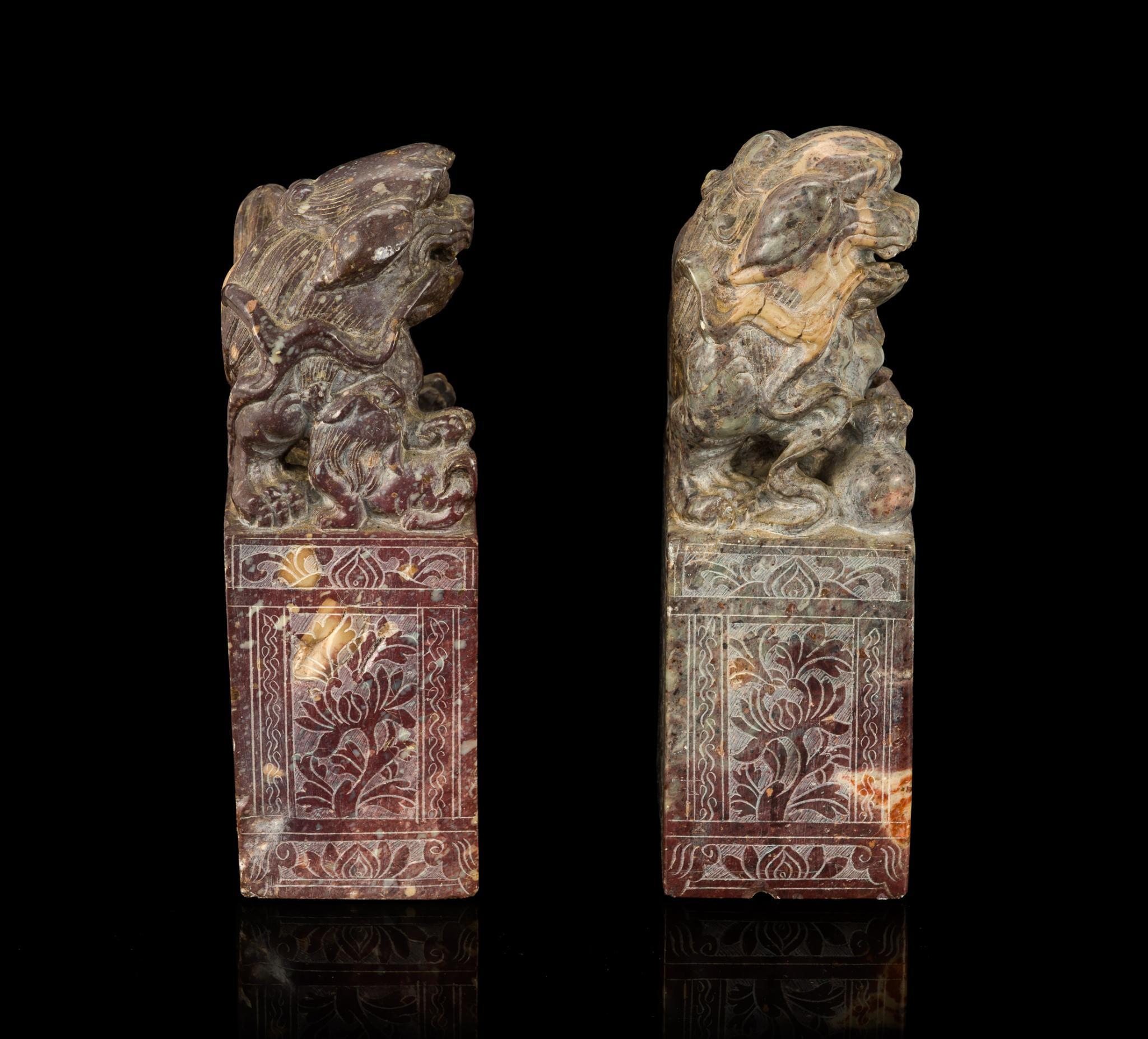 3 Chinese Soapstone and Hardstone Carvings