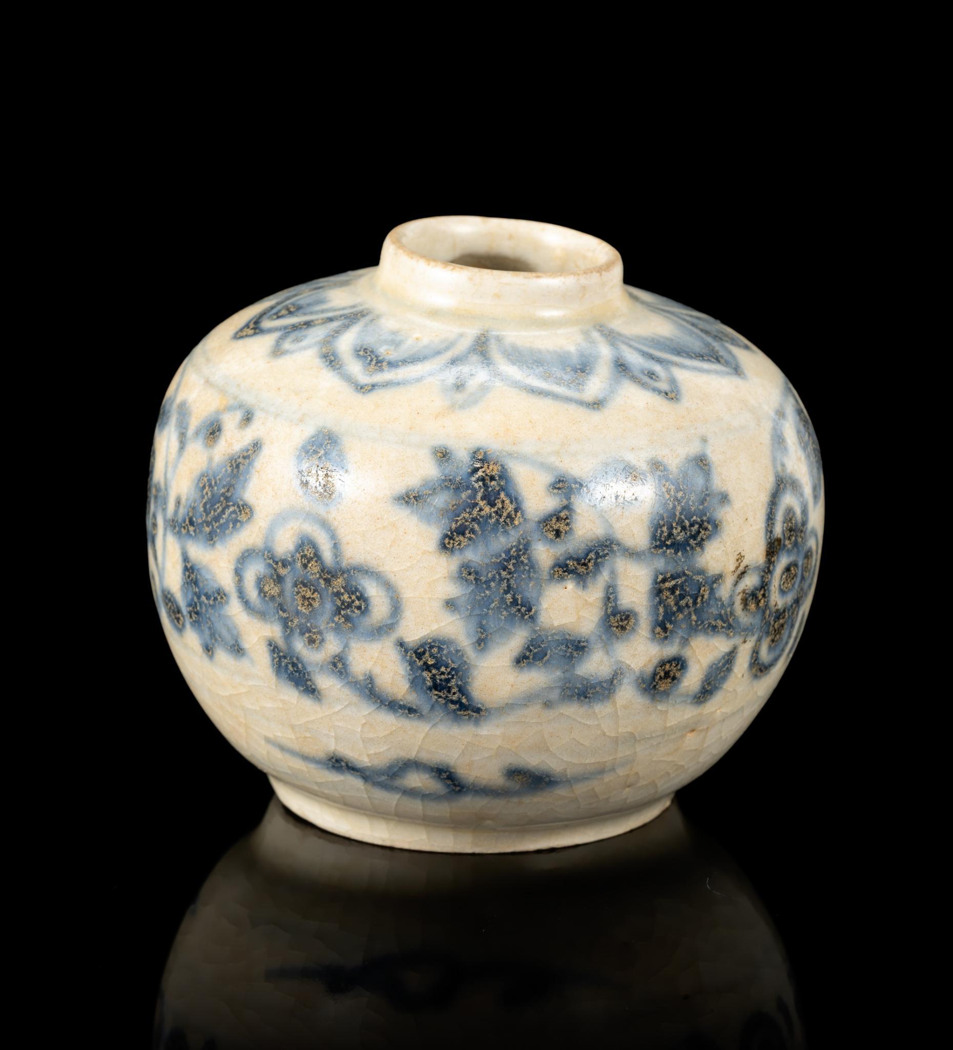 2 15th C Vietnamese Blue & White Jarlets