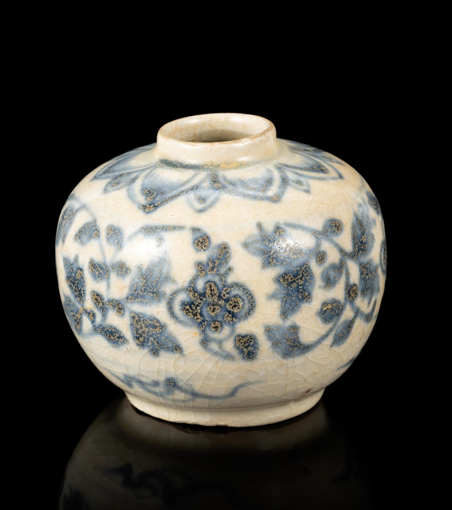 2 15th C Vietnamese Blue & White Jarlets