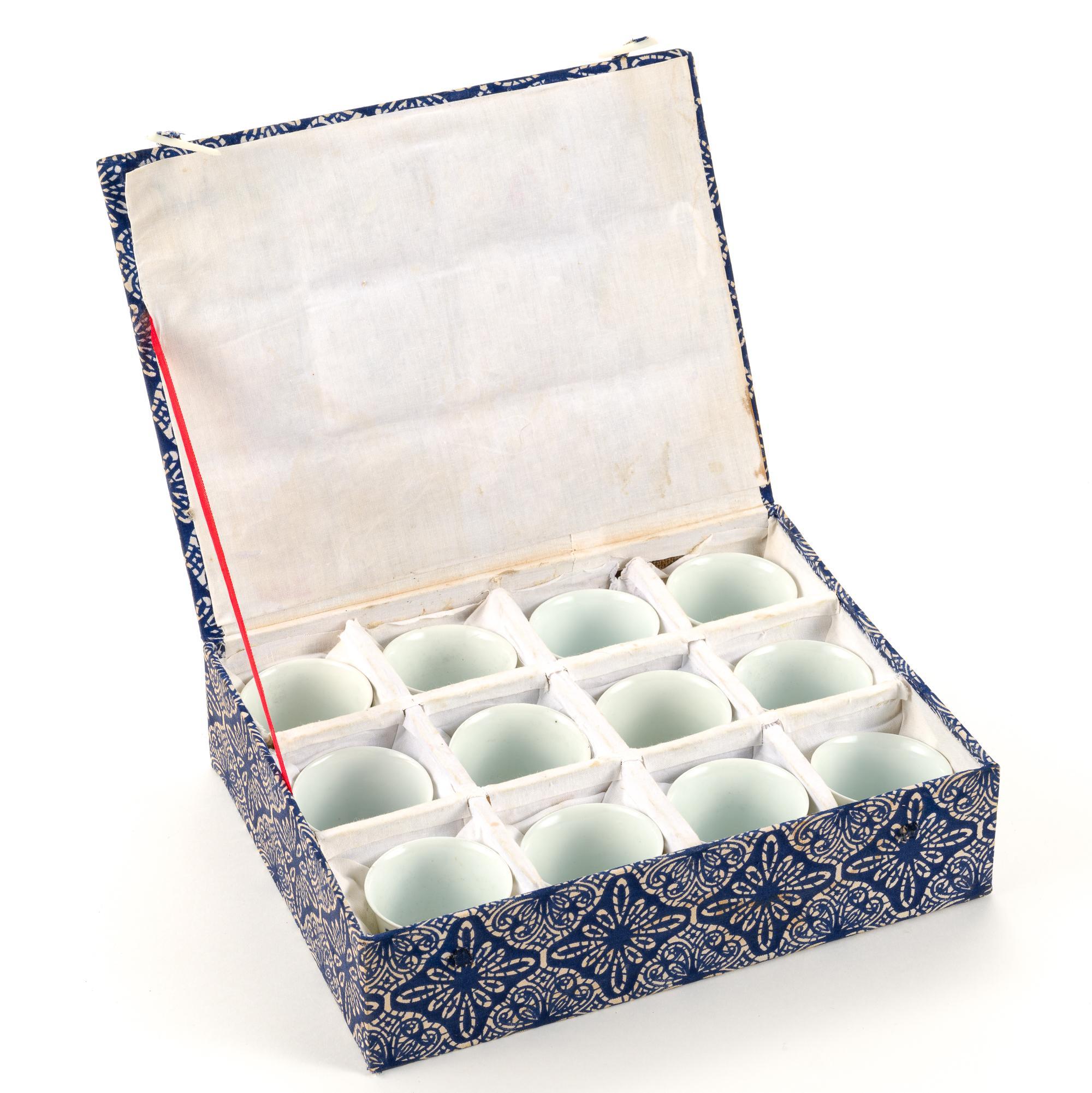 Chinese Twelve Months Tea Cups With Kangxi Marks