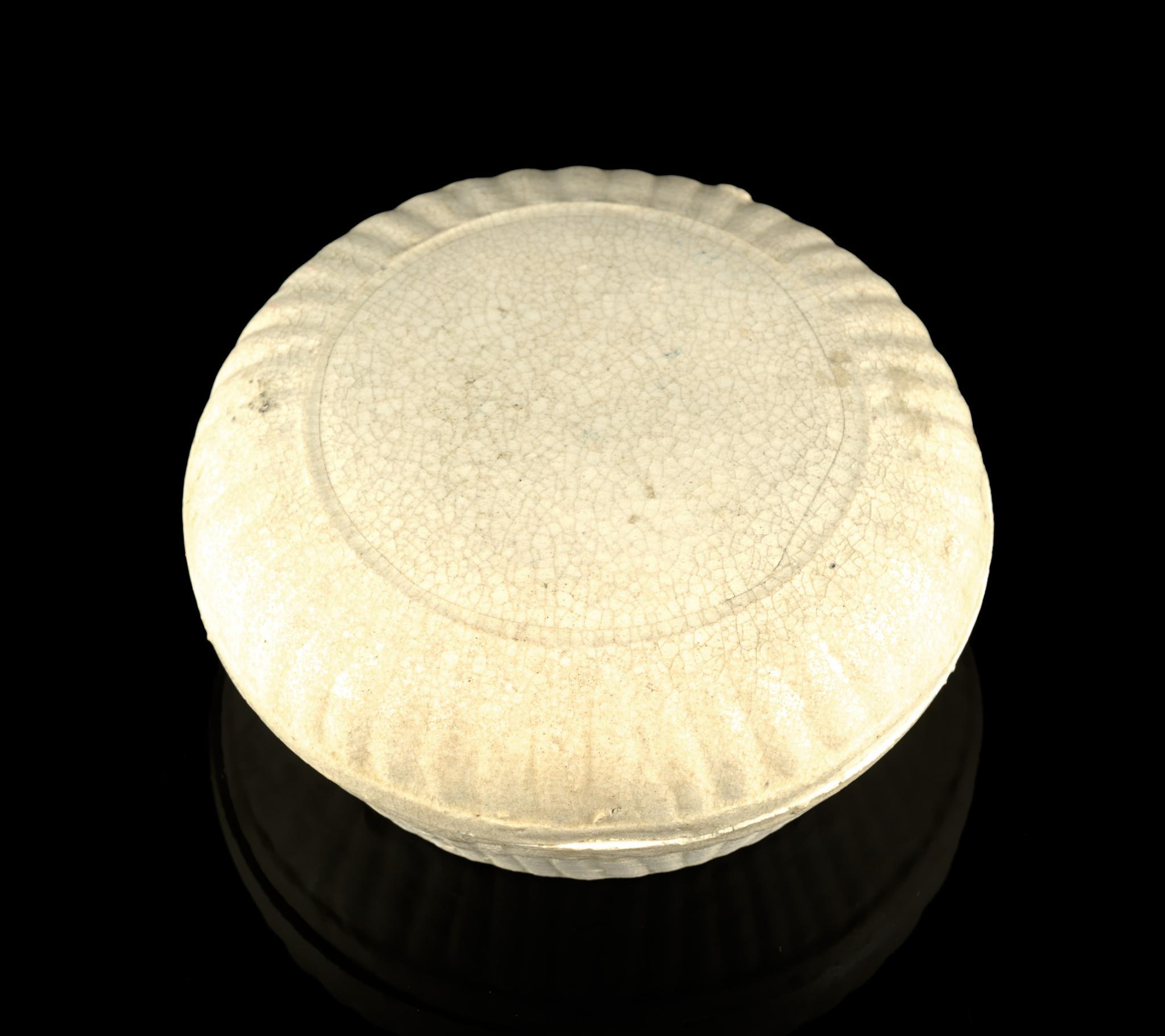 Two Qingbai Molded Circular Lidded Boxes