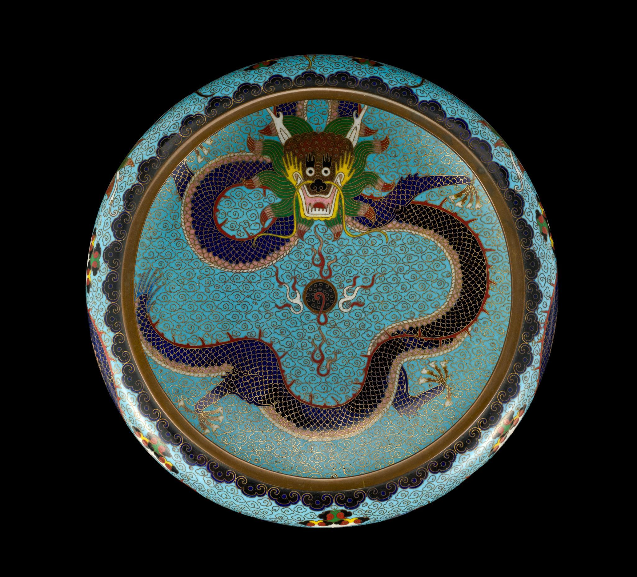 2 Chinese Cloisonne Enamel on Bronze Articles