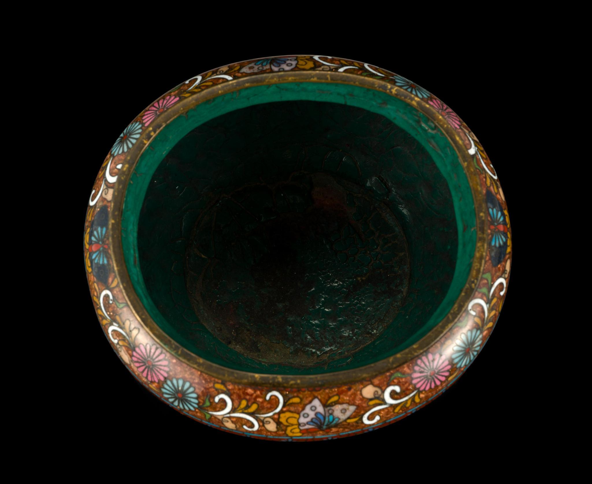 Japanese Cloisonne Tripod Censer