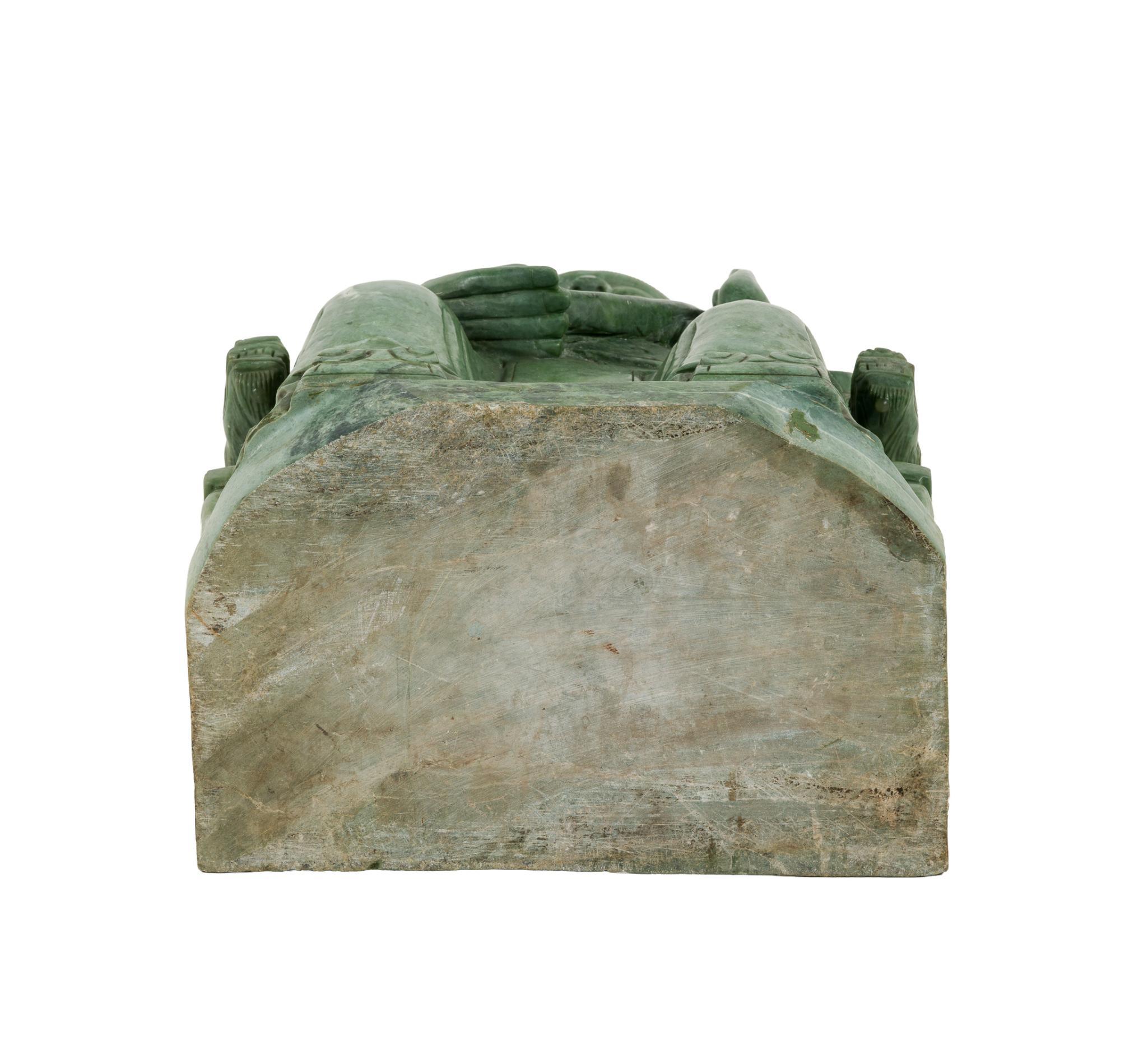 Large Chinese Carved Figure of a Seated Deity