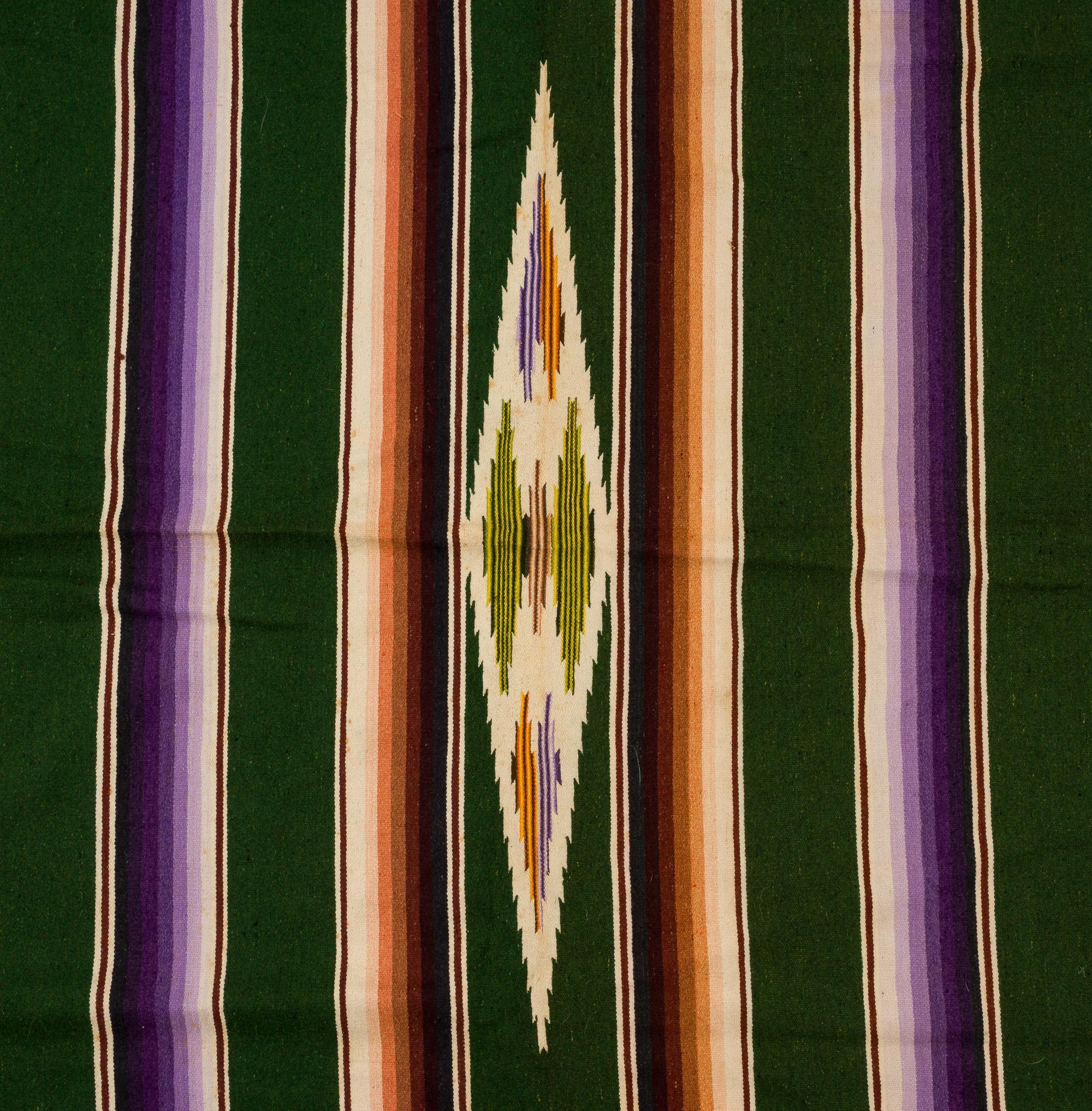 Vintage Mexican Saltillo Rug