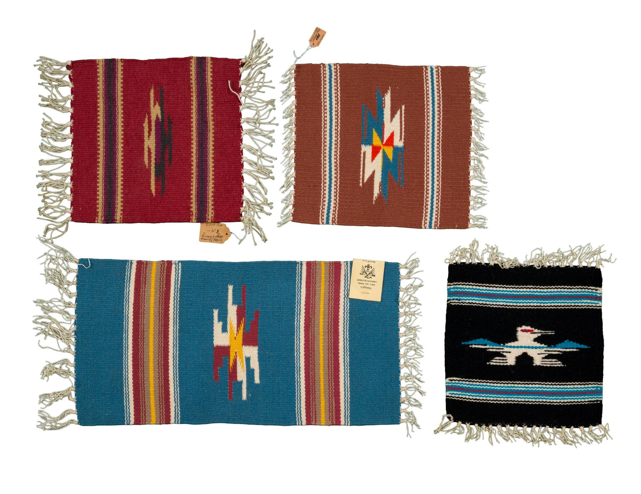 4 Small Chimayo Weavings Incl. Ortega's