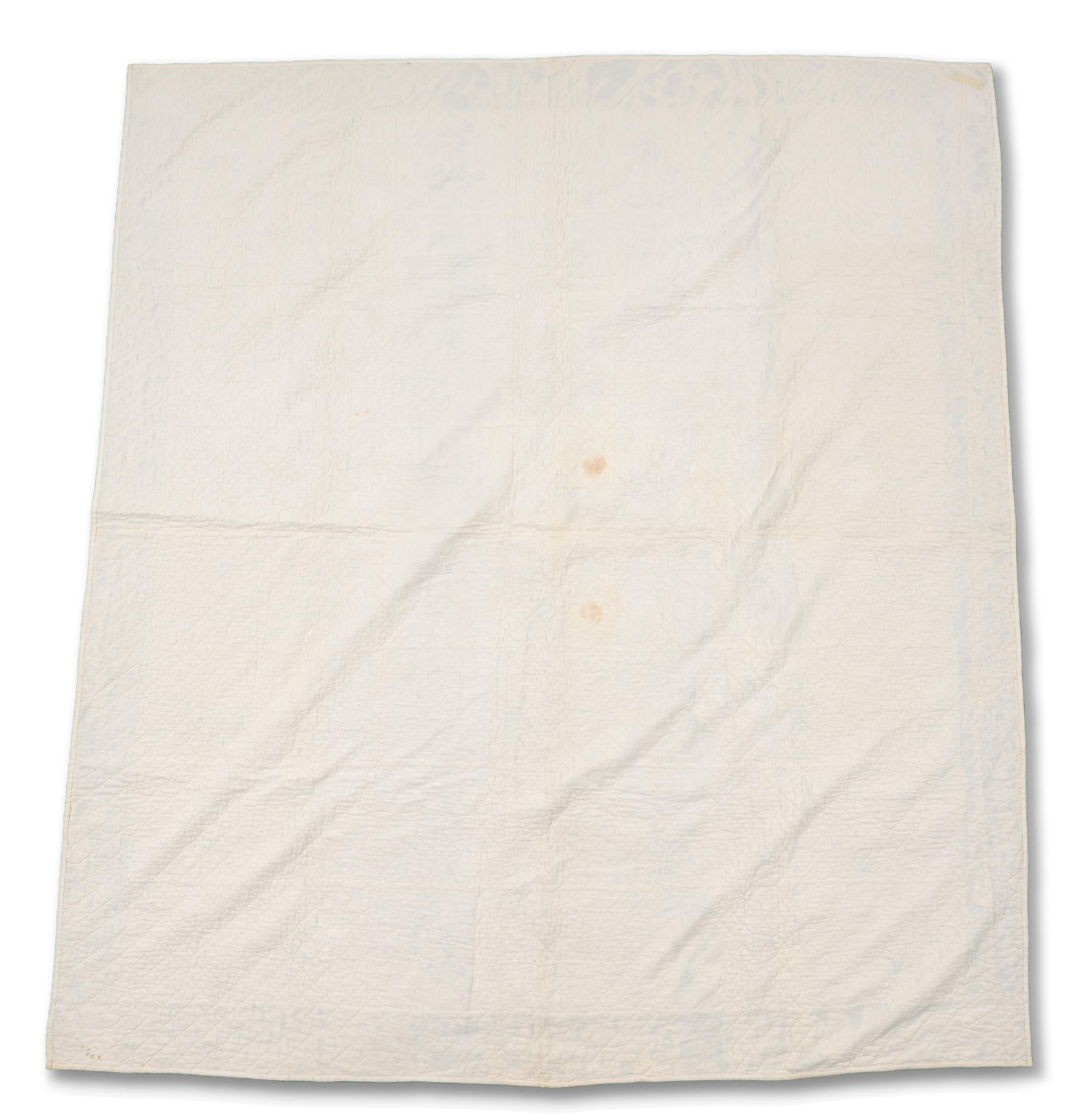 Embroidered Quilt with Portrait of US President Warren G. Harding