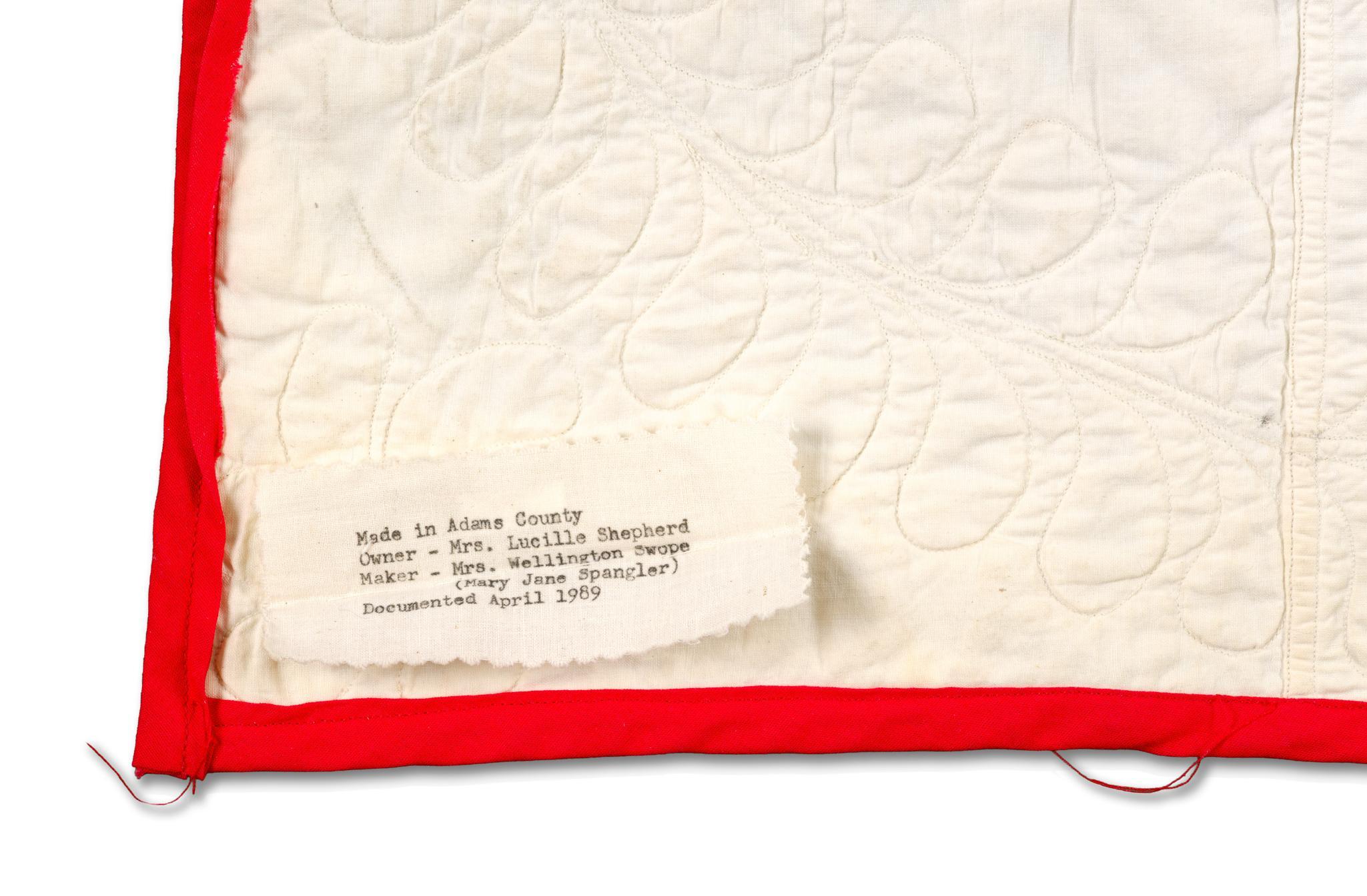 Late 19th C Cockscomb Pattern Quilt