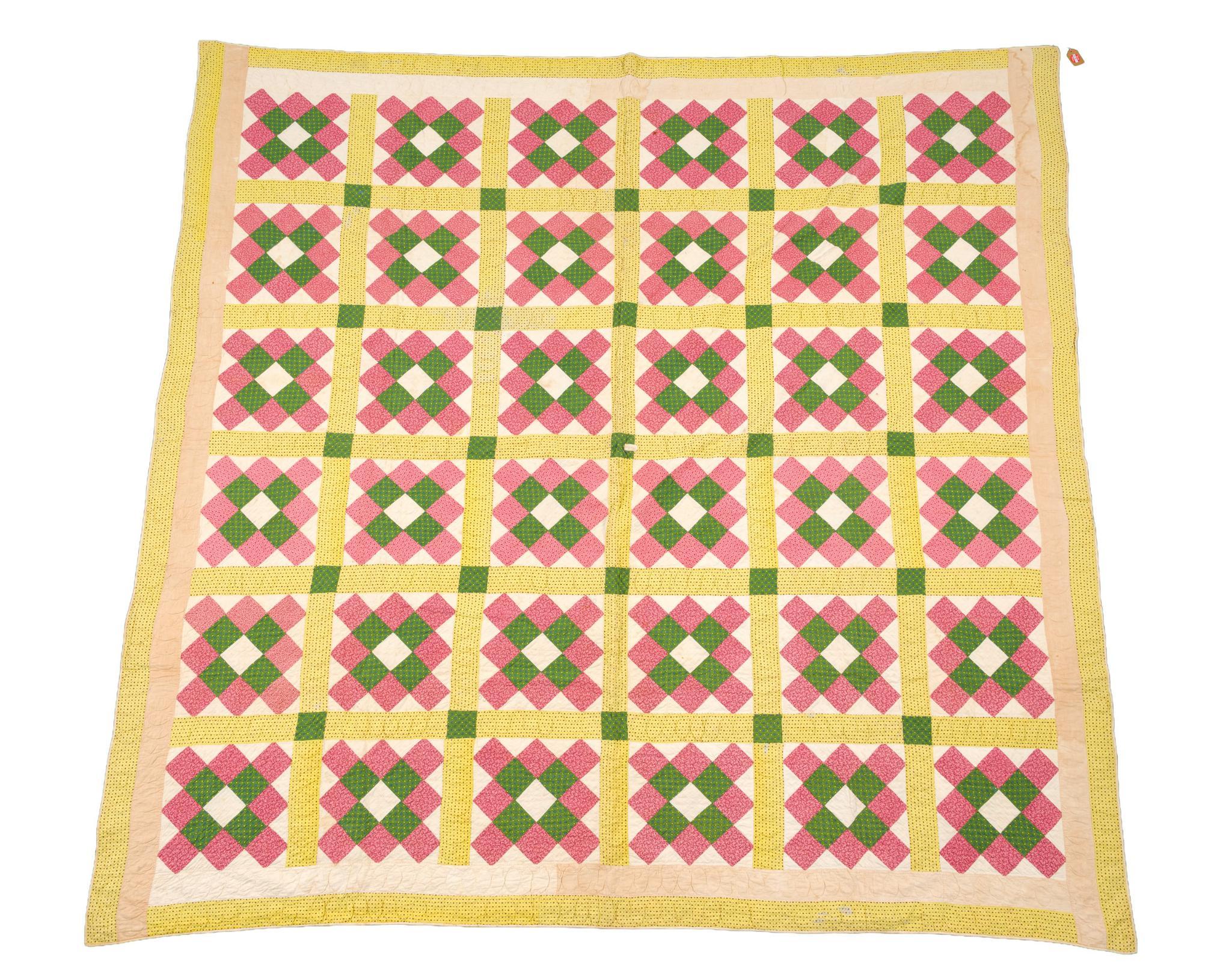 1880s Sixteen Patch Quilt