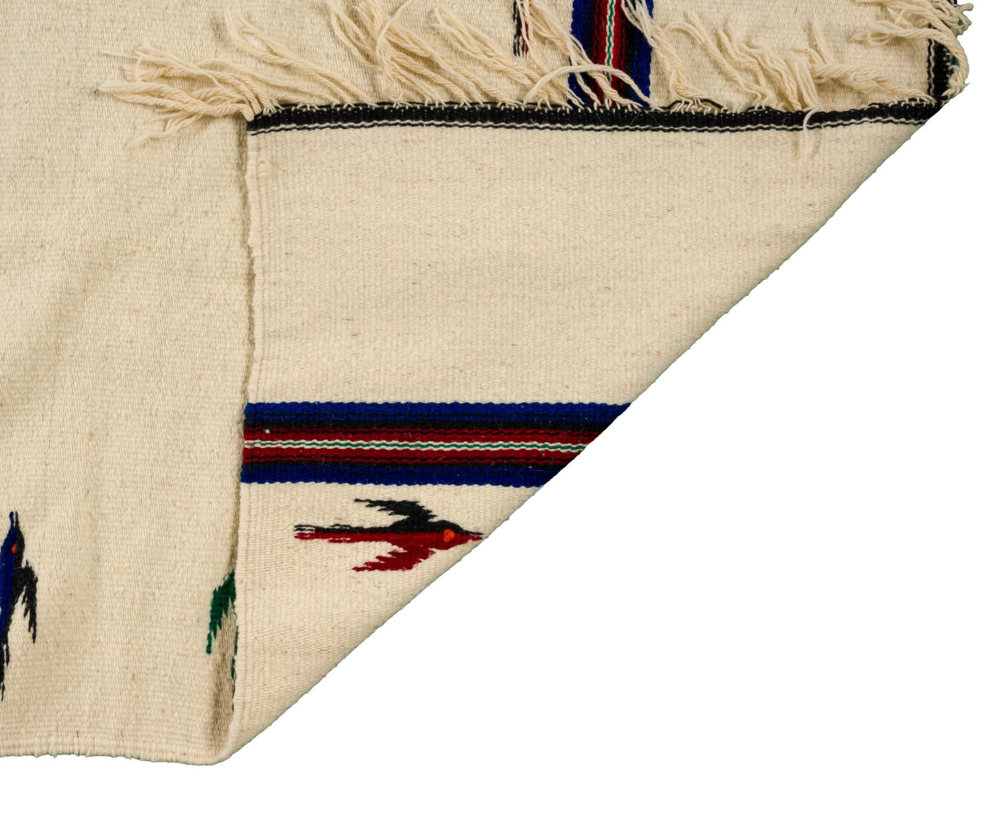 Mexican Serape with Bird Motifs