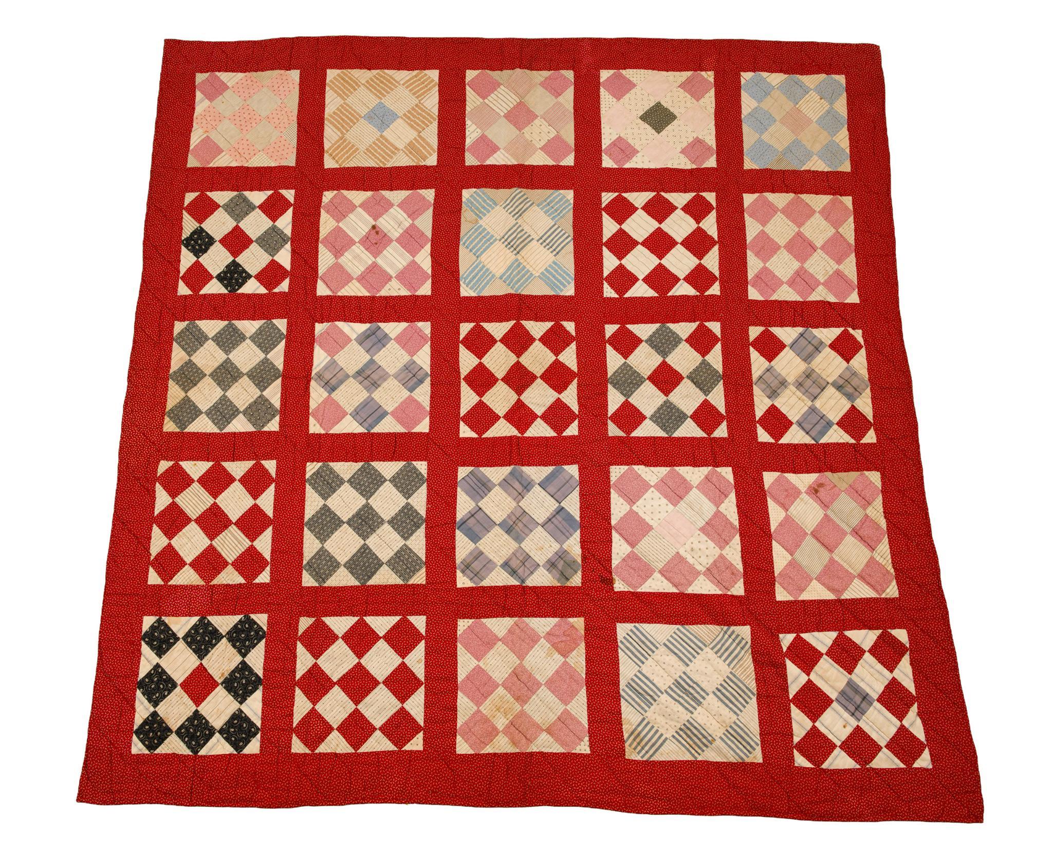1880s Nine-Patch Variation Quilt